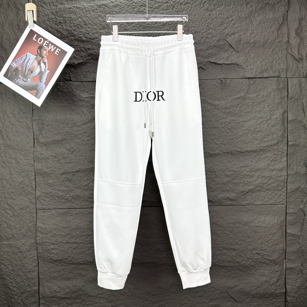 Nuevos pantalones de estilo Dior 2024 para parejas con letras bordadas empalmadas 🔥Versión alta🔥Versión alta🔥 Tejido…