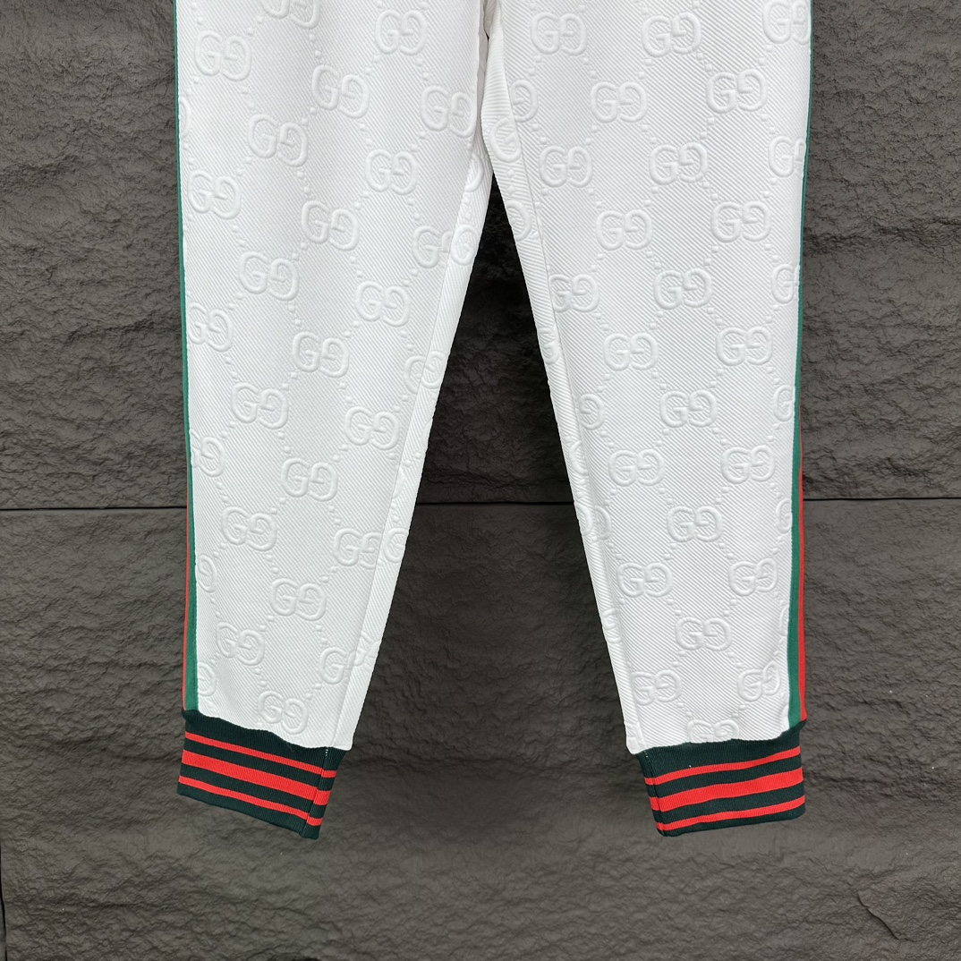 2024 GUCCI Logo Couple Pants: High-End Custom Fabric Design for Men and Women - 图片 7