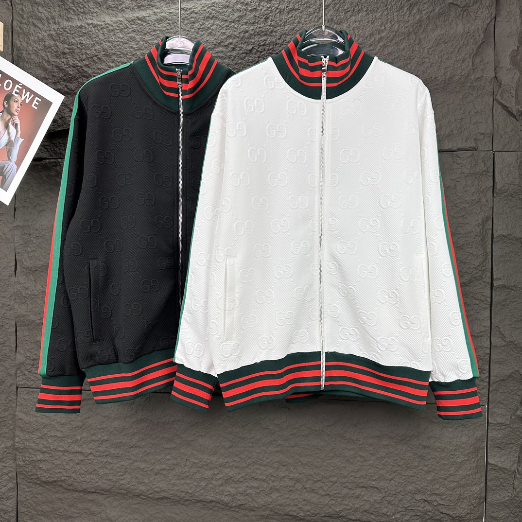 High-End GUCCI Logo Zip Jackets 2024 Collection for Men and Women - 图片 9
