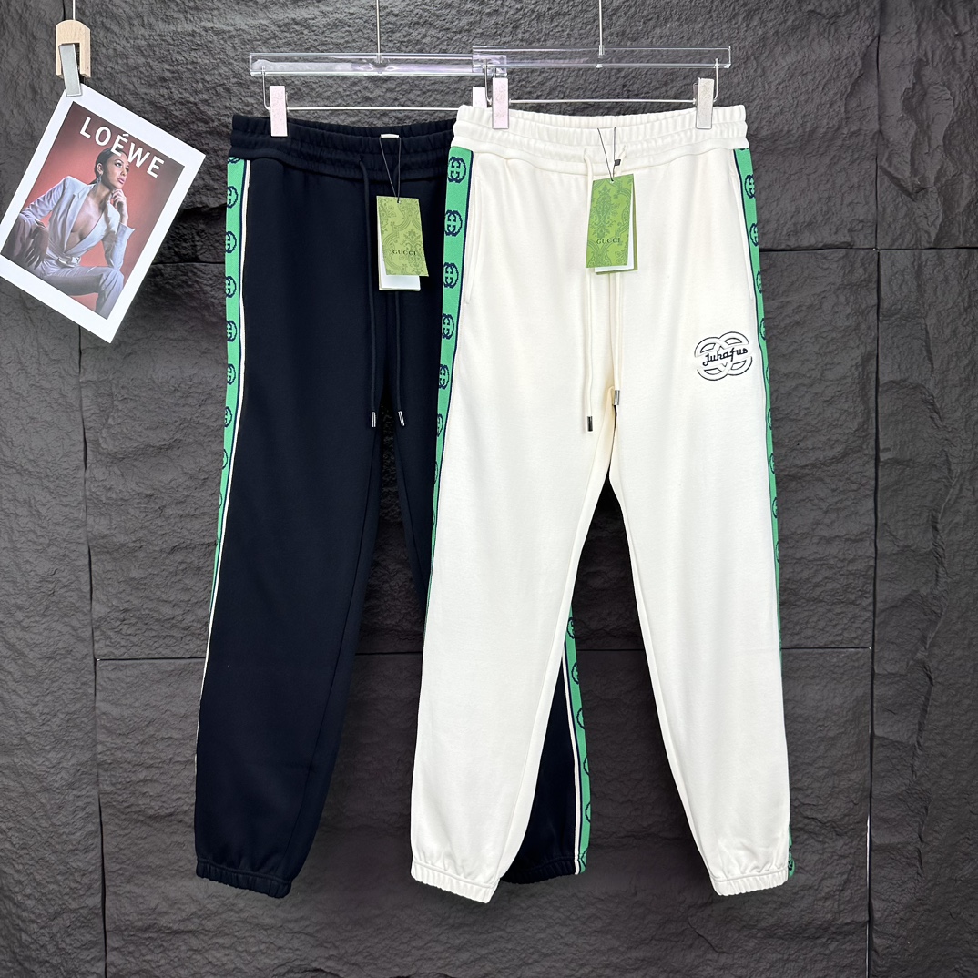 High-end GUCCI Couple Pants with New Logo Embroidery, 2024 Collection - 图片 9