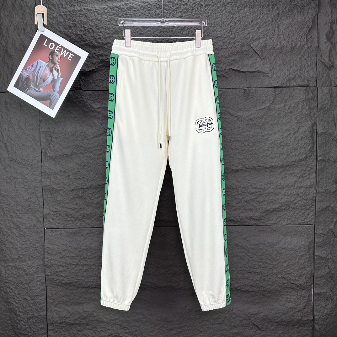 High-end GUCCI Couple Pants with New Logo Embroidery, 2024 Collection - 图片 1