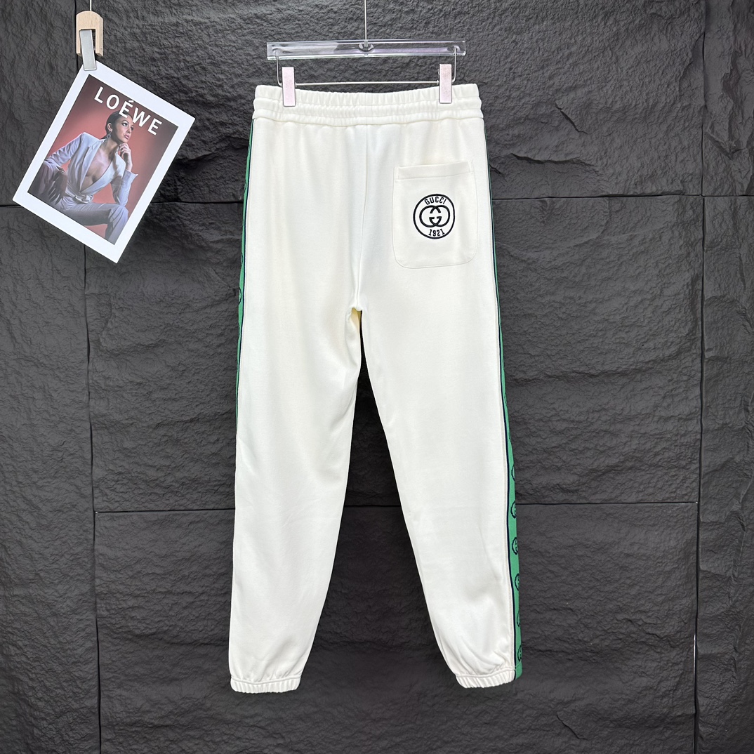 High-end GUCCI Couple Pants with New Logo Embroidery, 2024 Collection - 图片 2
