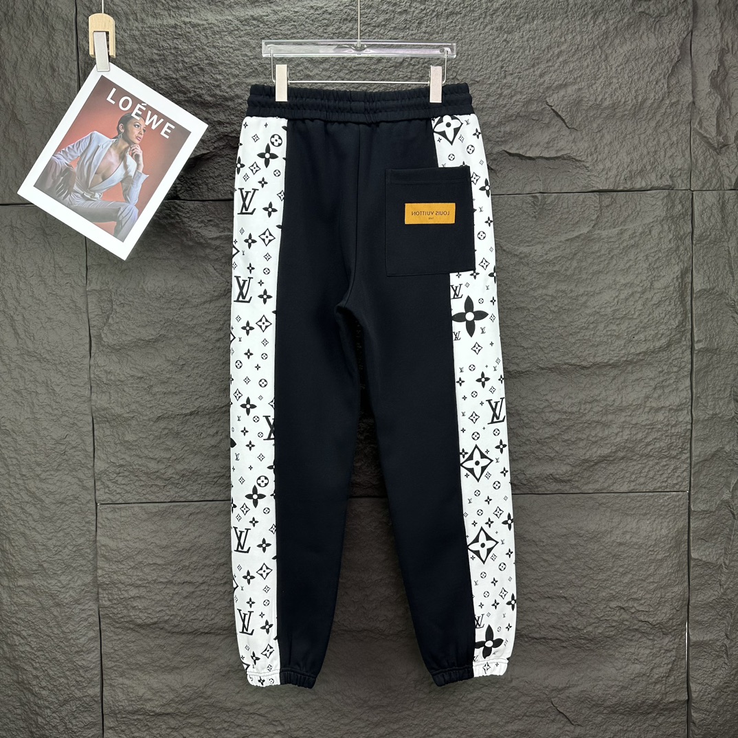 Louis Vuitton 2024 Cosmogo Couple Pants: High-End Custom Apparel, Comfortable Fabric, Unisex, Black XS-L. - 图片 2