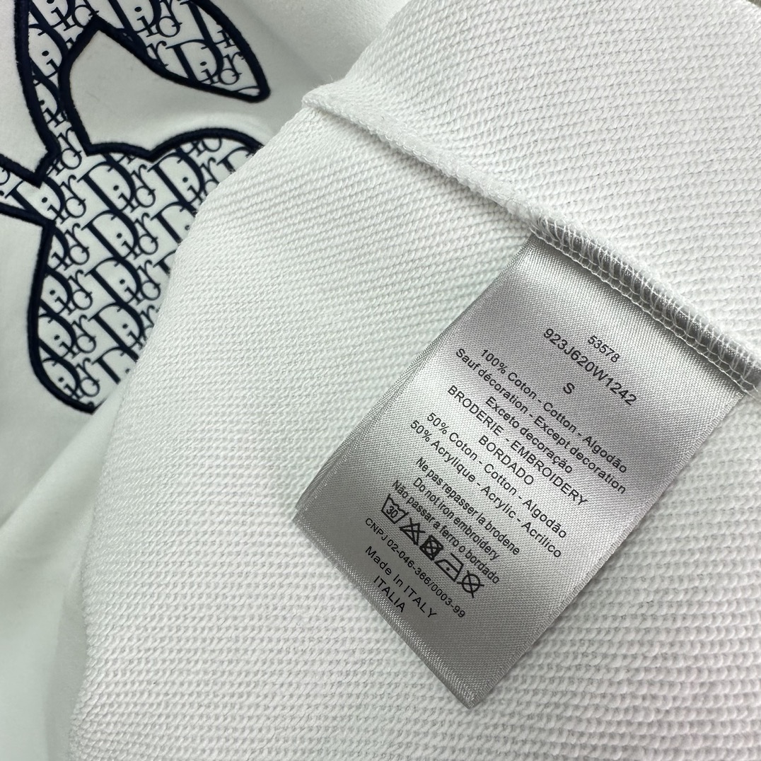 DIORdio 2024 Embroidered Rabbit Map Twilight Collar Coat: High-End Fashion for Men and Women - 图片 8