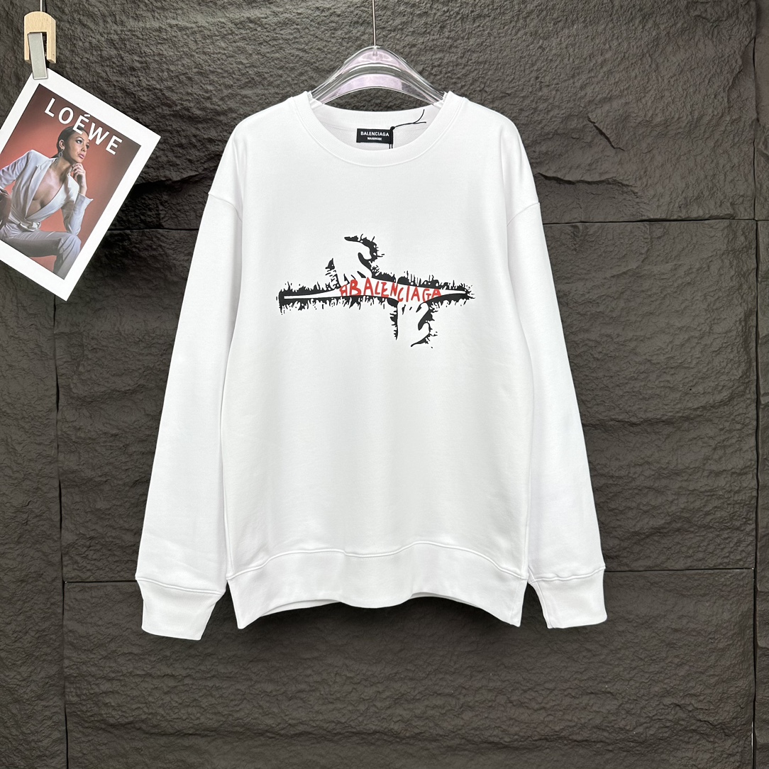 “High-End Palenciaga Parisian 2024 Logo Couple’s Round Collar Fashion Apparel”