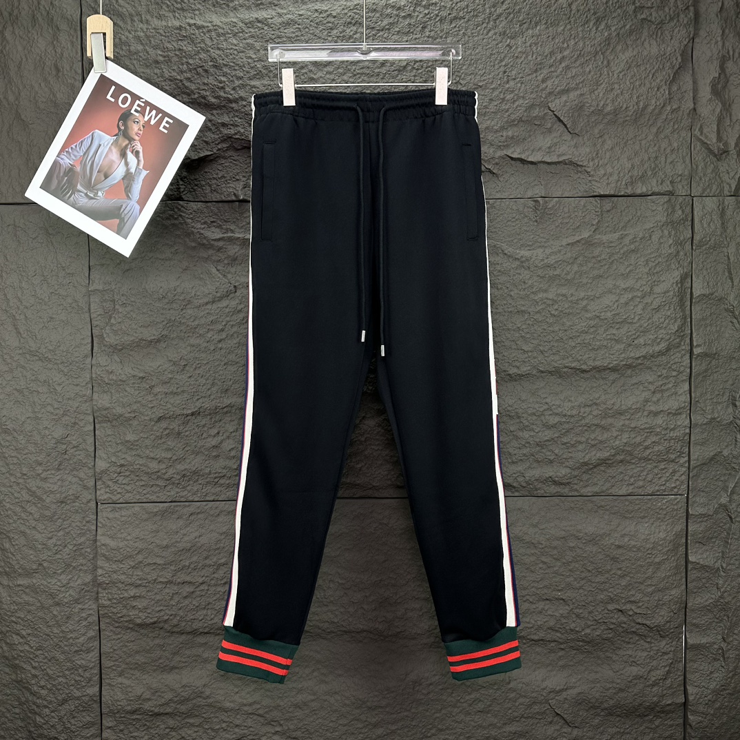 (Conjunto) Gucci 2024 nuevo modelo, pantalón largo unisex con cinta de letras 🔥alta versión🔥alta versión🔥 tela perso…