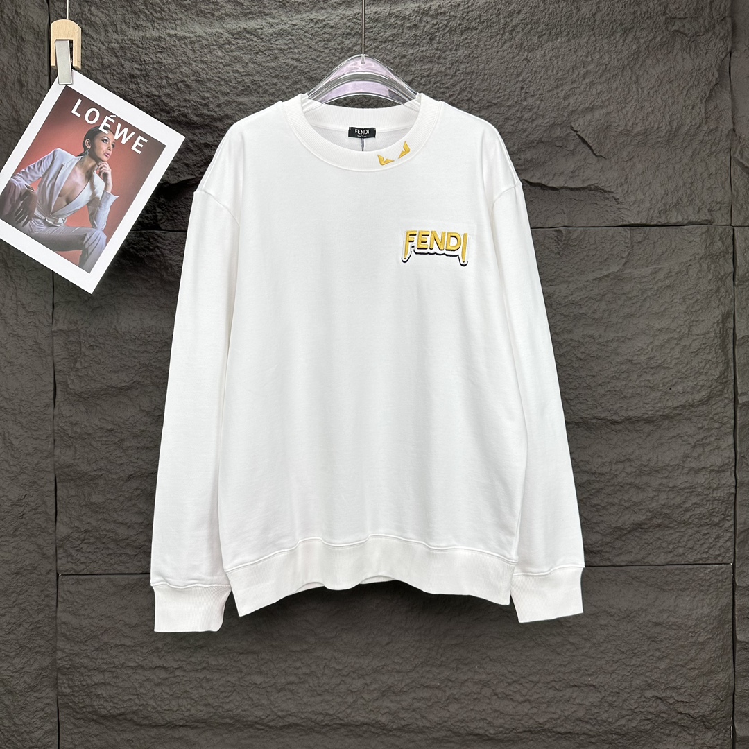 Sudadera de Fendi 2024 nuevo diseño, con letras bordadas 🪡, para parejas. 🔥Alta calidad🔥Alta calidad🔥 Tel…