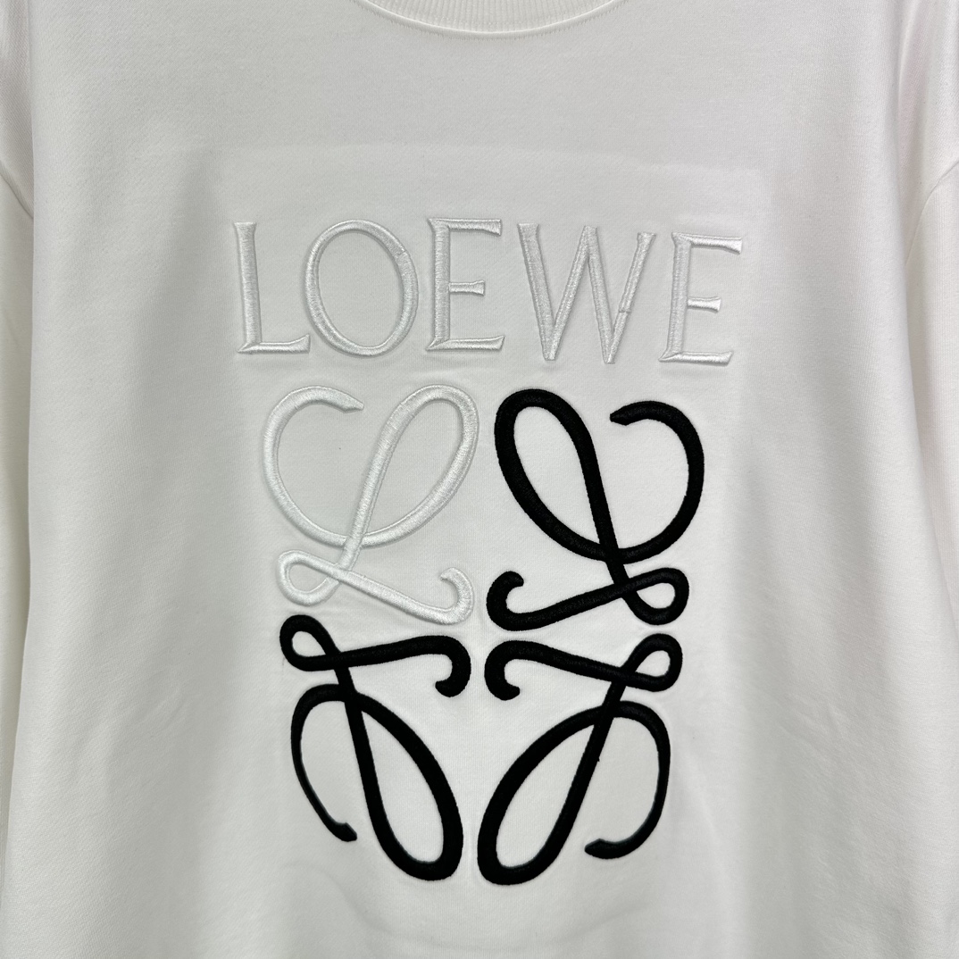 Loewe2024 Puffer Jacket with Embroidered Logo: High-End Couple’s Corset in Black and White - 图片 6