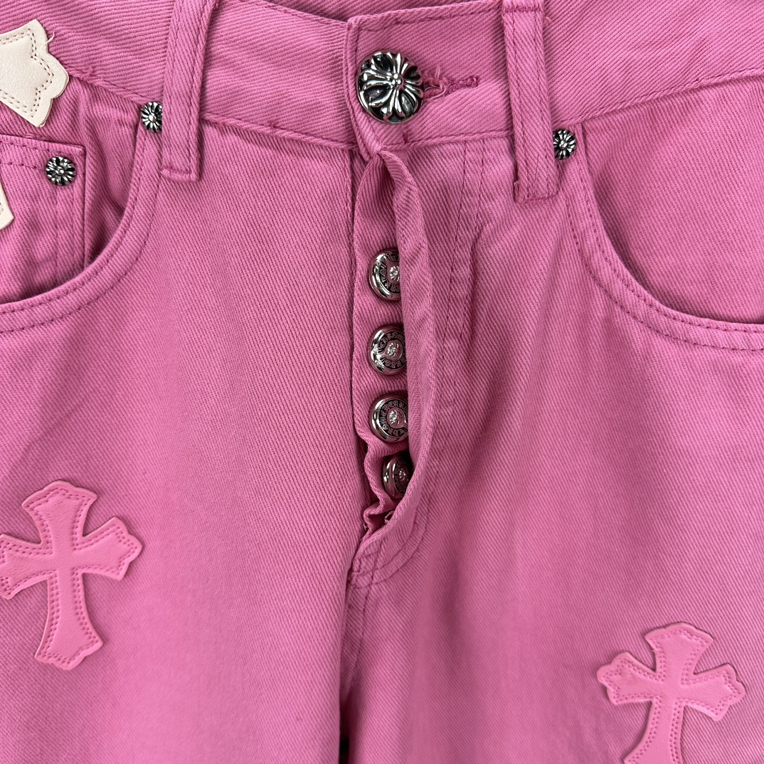 High-End Pink Couple Washed Jeans, 2025 Collection – Top Quality, Various Styles - 图片 5