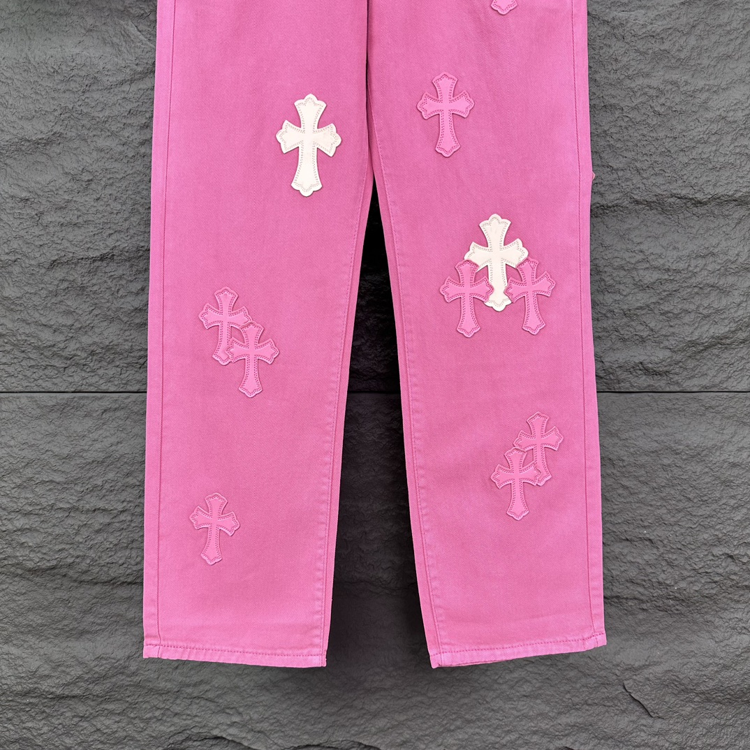 High-End Pink Couple Washed Jeans, 2025 Collection – Top Quality, Various Styles - 图片 6