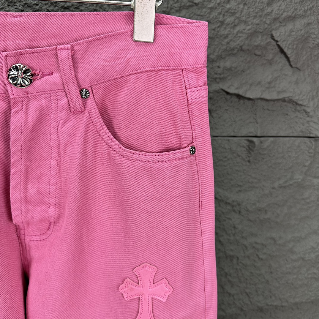 High-End Pink Couple Washed Jeans, 2025 Collection – Top Quality, Various Styles - 图片 4