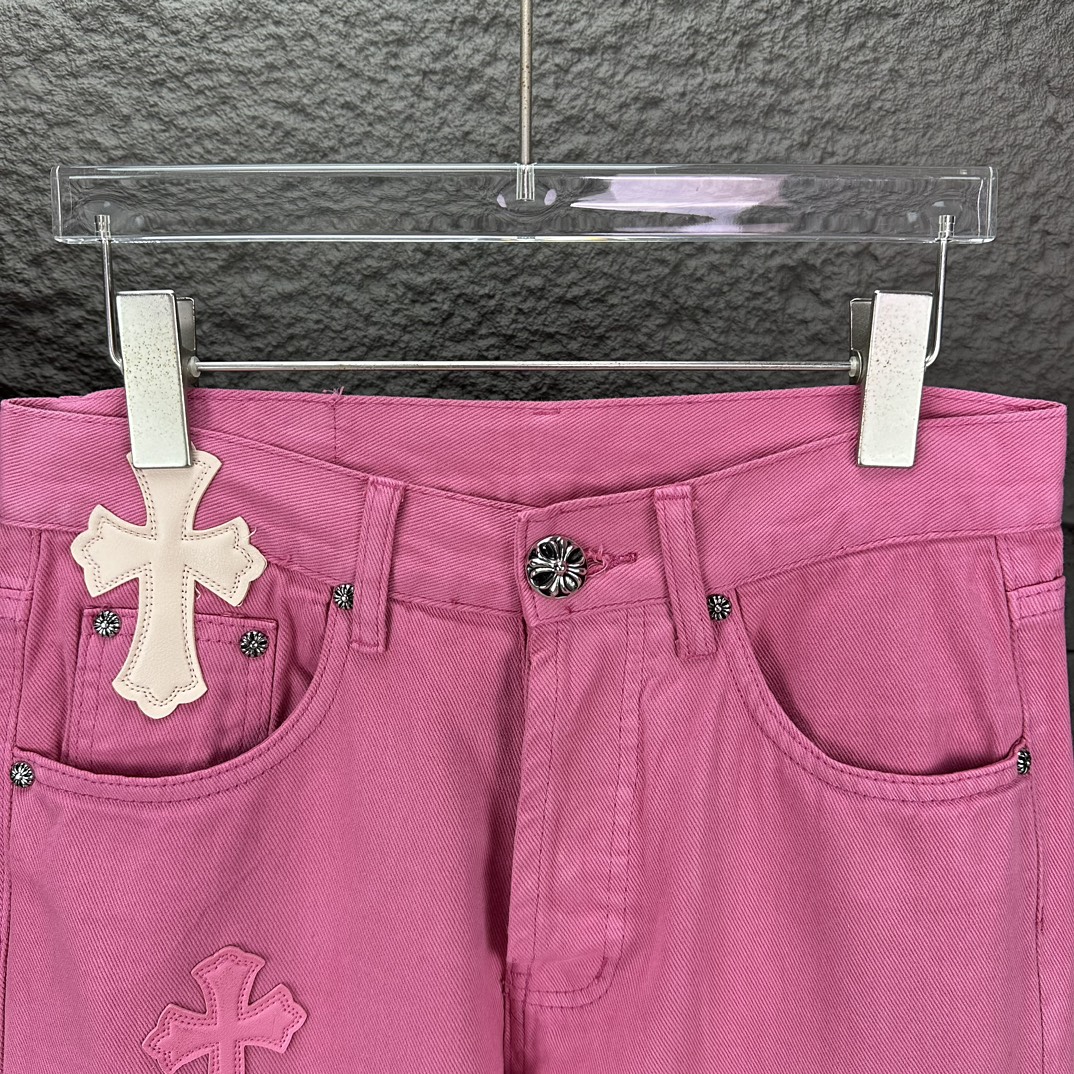 High-End Pink Couple Washed Jeans, 2025 Collection – Top Quality, Various Styles - 图片 3