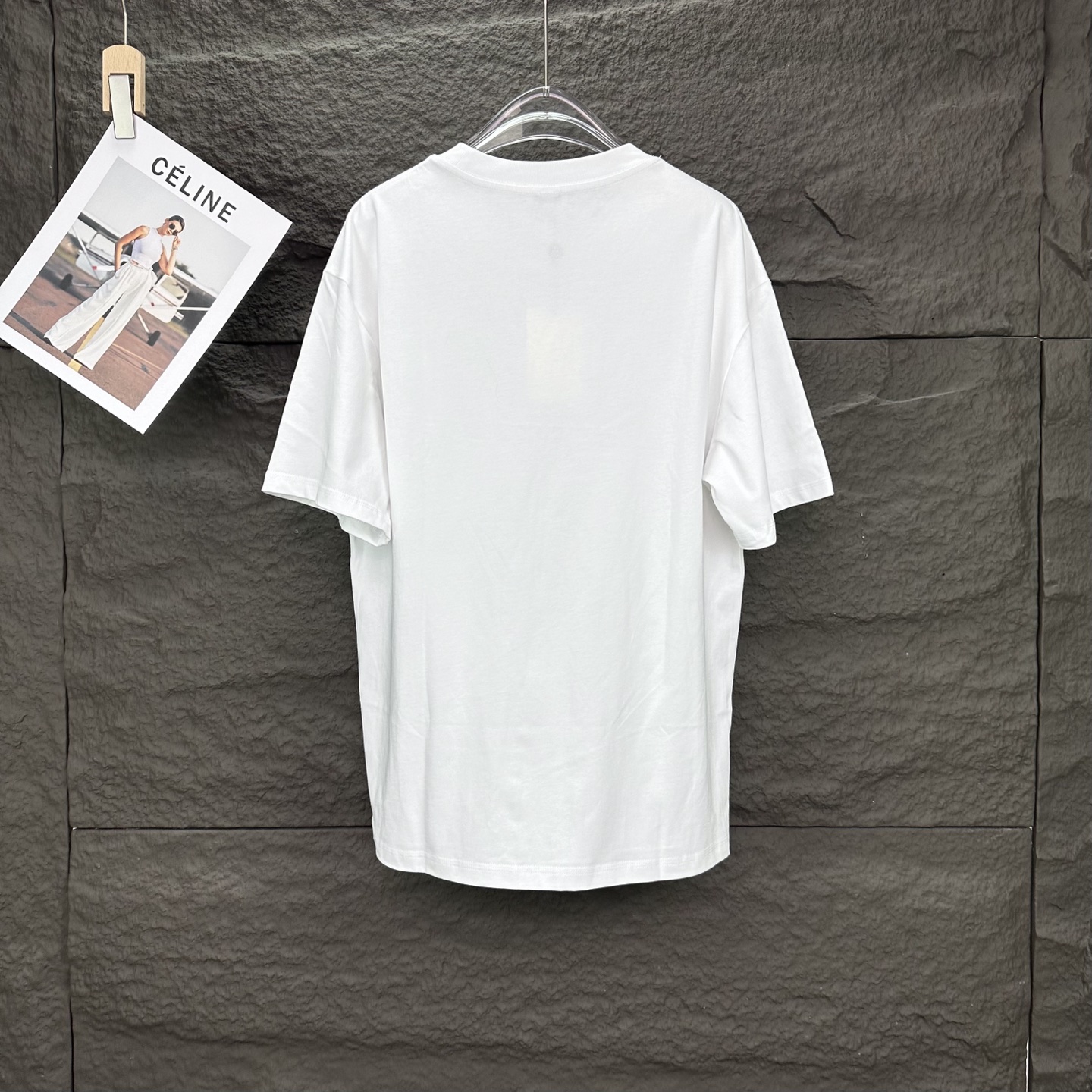 High-End 2025 Céline Embroidered Logo T-shirt for Couples: Luxury Fashion in 280g Cotton - 图片 2