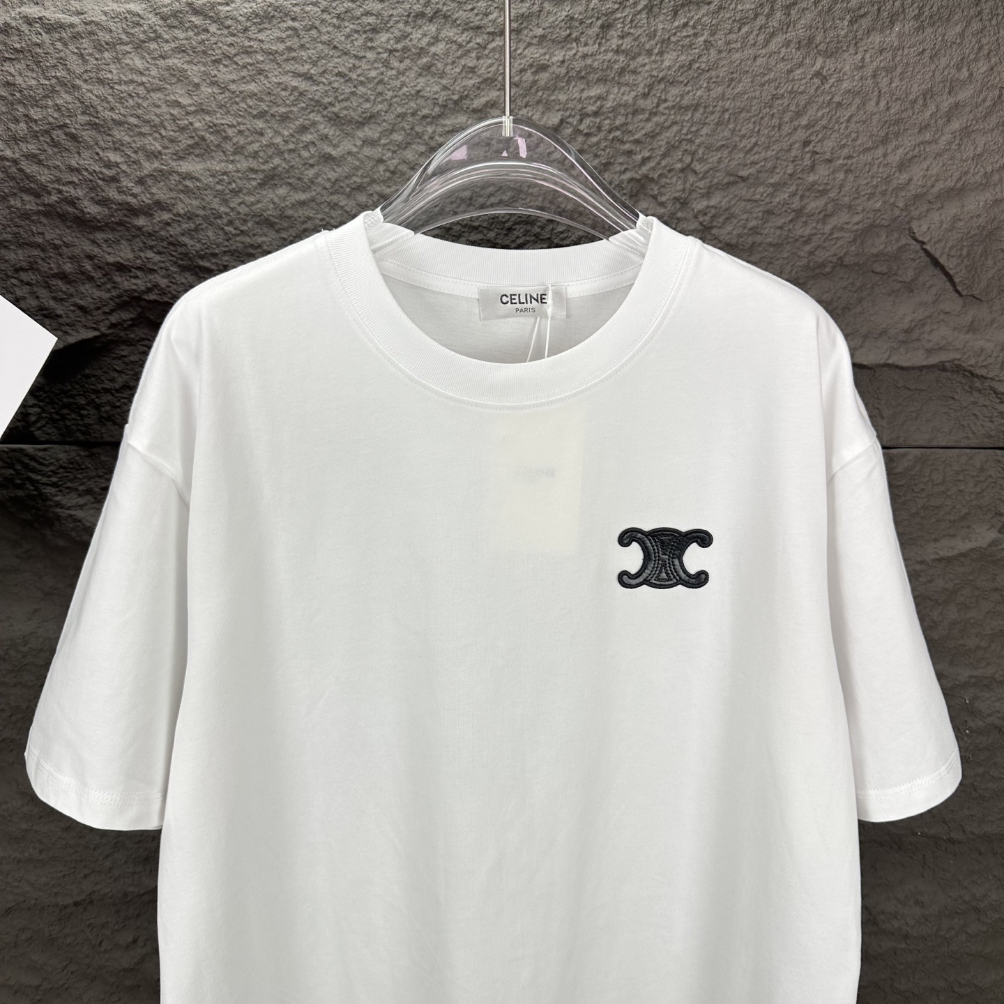 High-End 2025 Céline Embroidered Logo T-shirt for Couples: Luxury Fashion in 280g Cotton - 图片 5