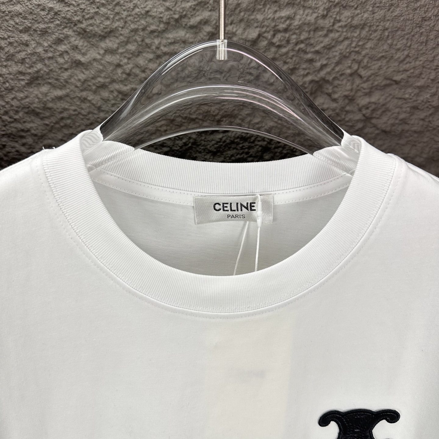 High-End 2025 Céline Embroidered Logo T-shirt for Couples: Luxury Fashion in 280g Cotton - 图片 3