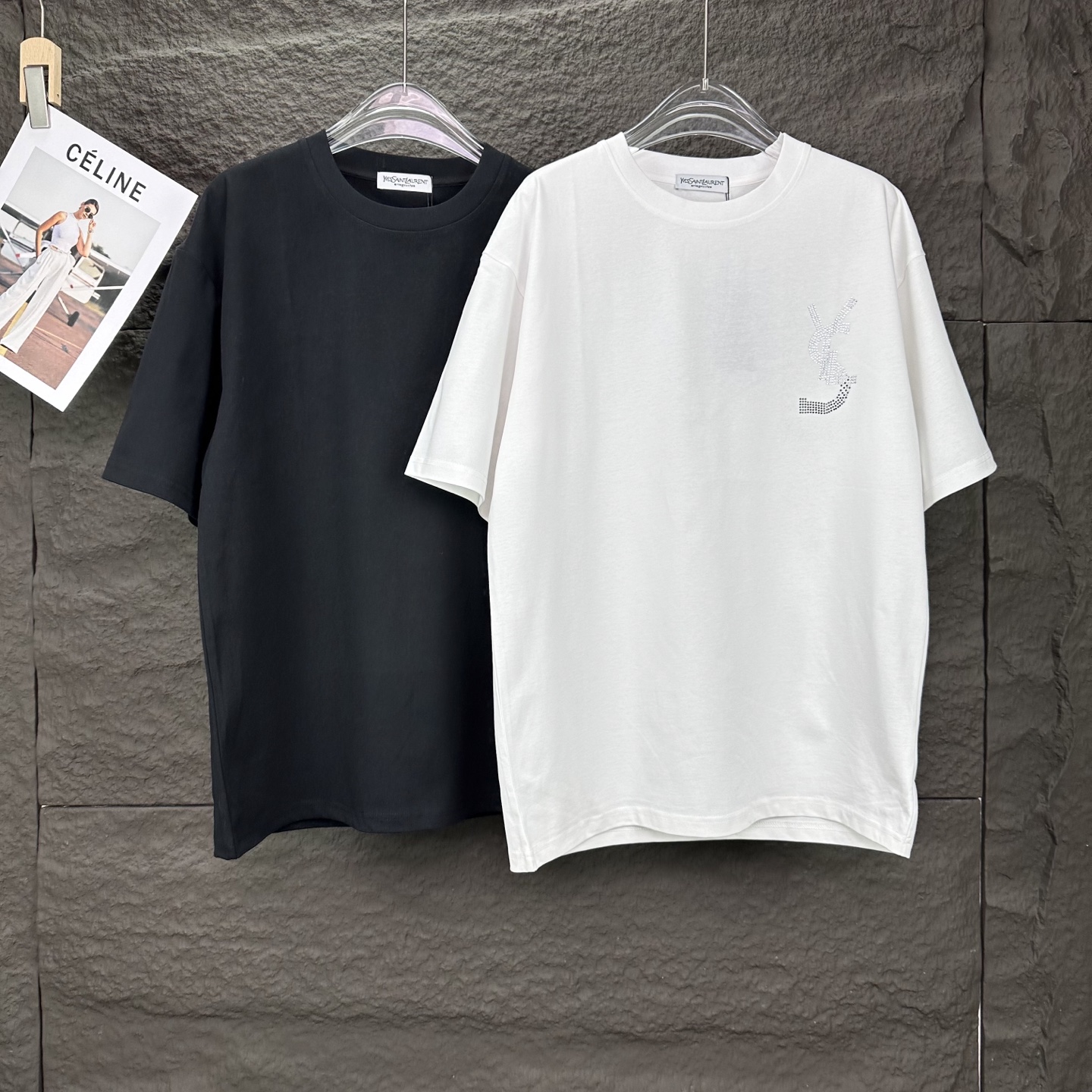 High-End YSL St. Roland 2025 Couple T-Shirt: Premium Quality, Stylish Design - 图片 9