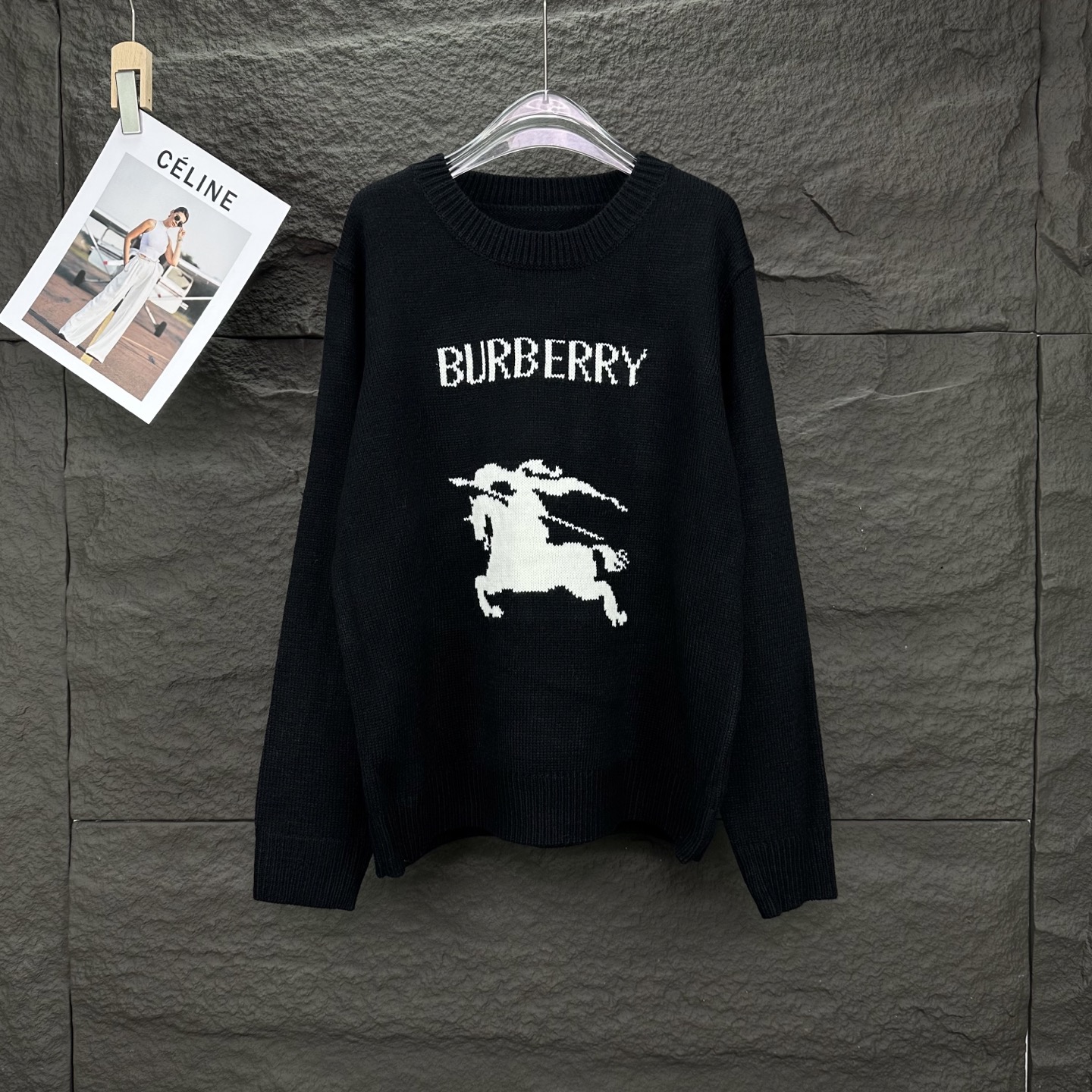 High-End Couple’s Sweater: Barbara 2025 Letter Logo, Wool Blend, Fashionable and Comfortable - 图片 1