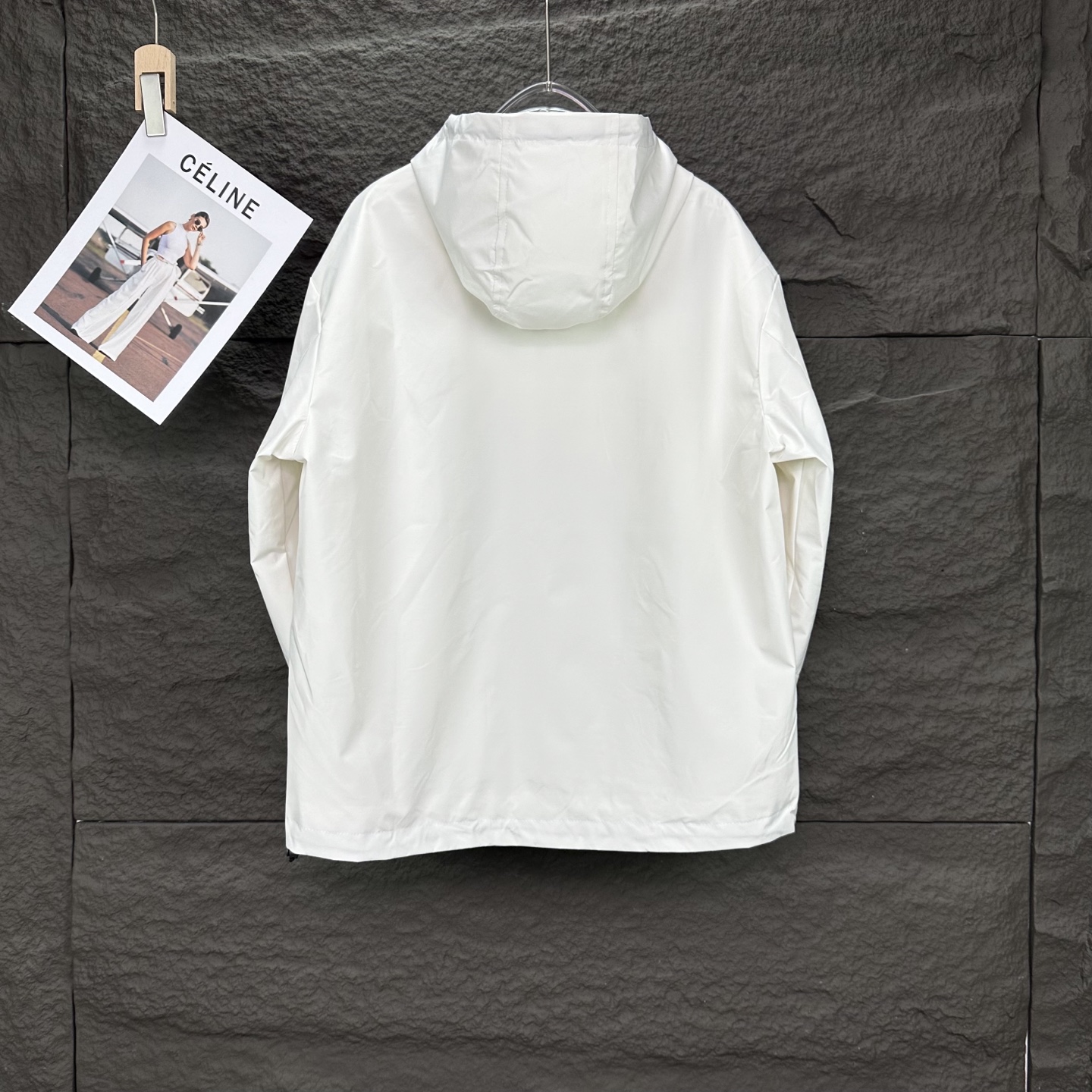 High-end Waterproof Hood Zipper Jacket for Couples with Reflecting Logo - 图片 2