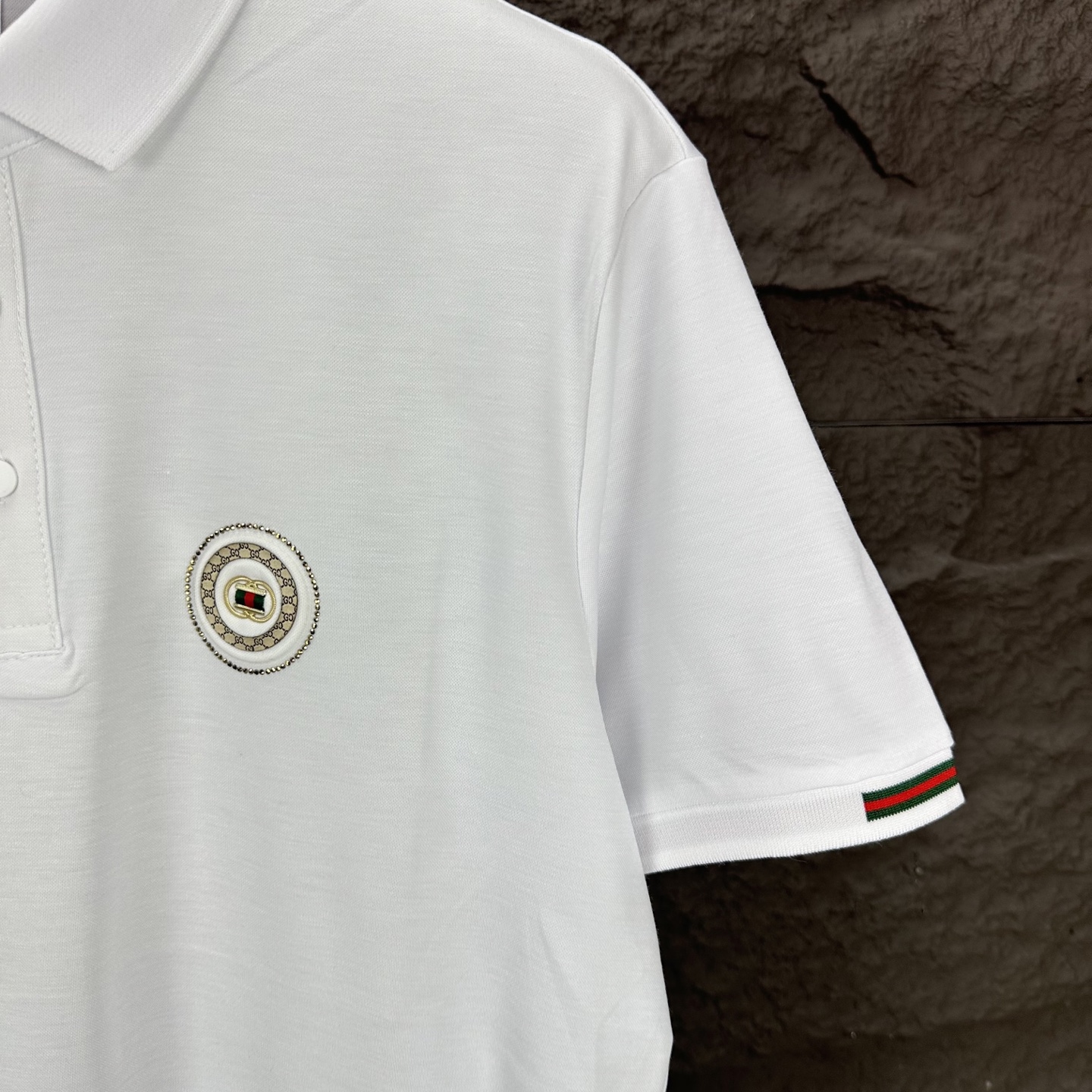 High-end 2025 Dr. Gucchi Couple Shorts Polo: Premium Quality Fabric, Skin Ice Cream, Unisex - 图片 4