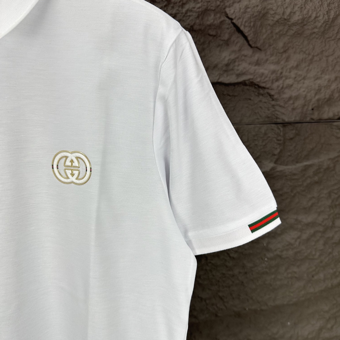High-End 2025 Gucchi Chest Badge Shorts Polo: Premium Quality, Unisex Fashion - 图片 4