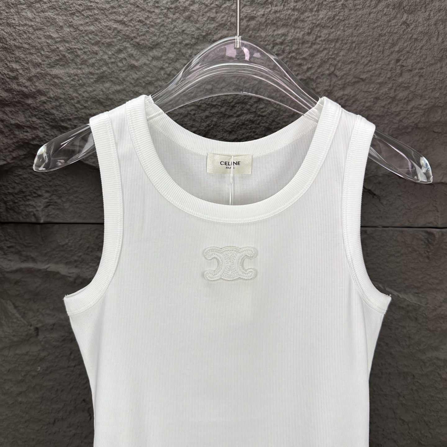 Céline 2025 Embroidery Vest: High-End Top Version, Premium Quality Cotton, Black/White, S-XL - 图片 6