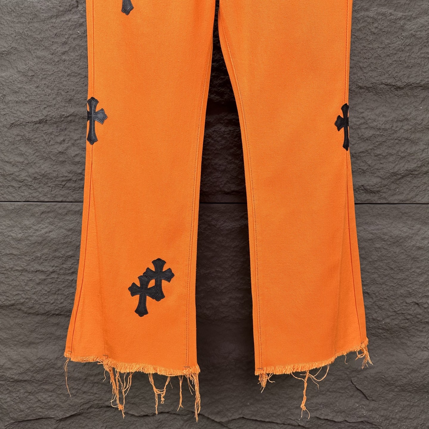 High-End 2025 Jeans: Top Quality, Unique Design, Water-Washed Styles, Orange Color. - 图片 8