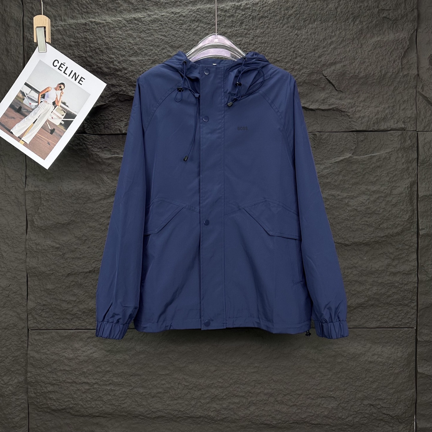 BOSS 2025 High-End Waterproof Jacket for Couples in Blue and Green