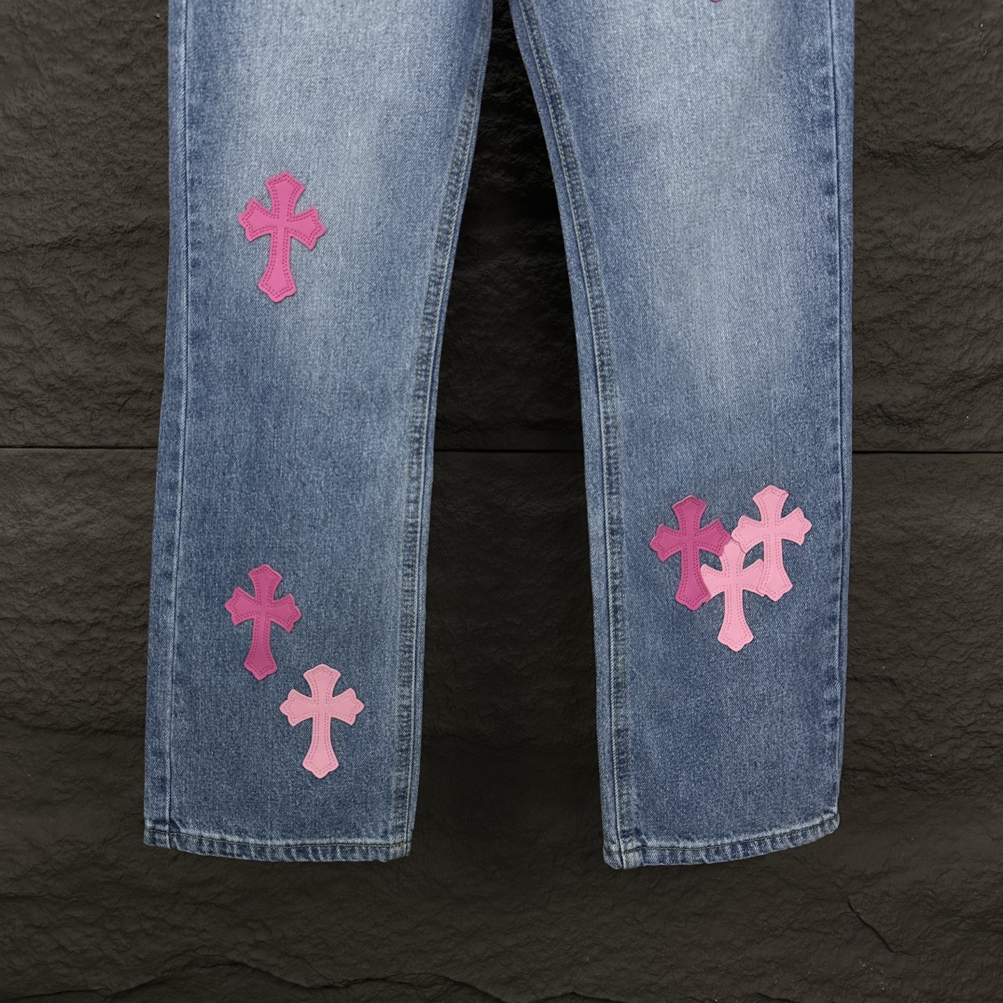 High-End 2025 Pink Cross-Crossing Couple Jeans: Top Quality, Various Styles, Size Options - 图片 8