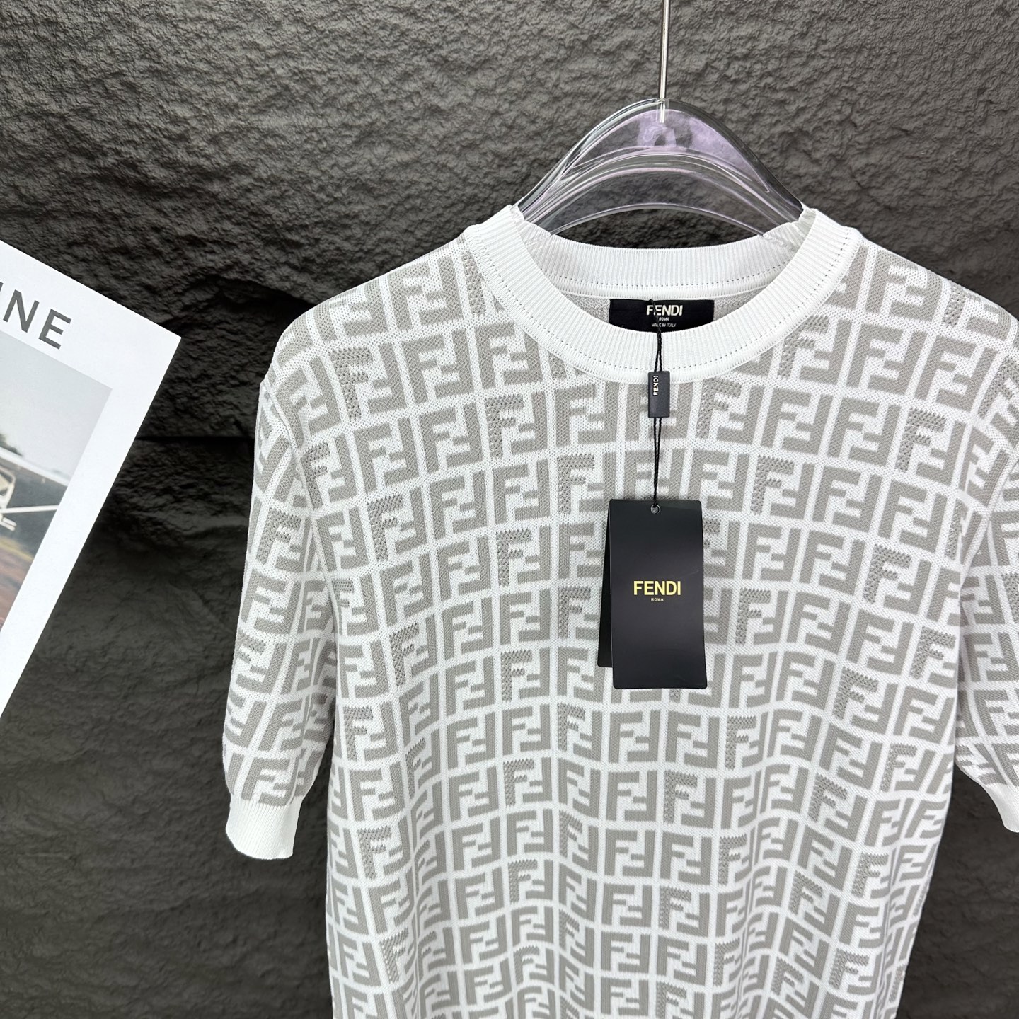 Fendi 2025 Camiseta de Punto con Logo Estampado para Parejas - Alta Calidad 7 i1745076328288 5485 0 5