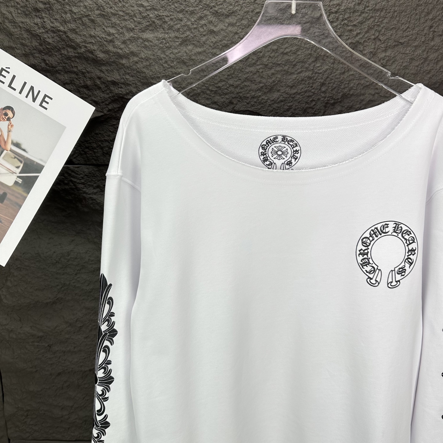 Chrome Hearts 克罗心2025新款梵文马蹄logo低领长袖卫衣