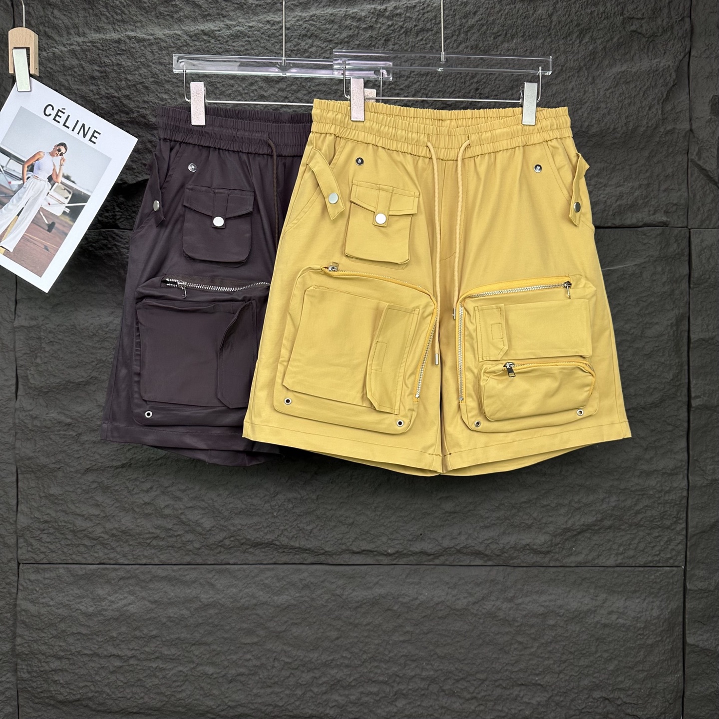 P180 Pantalones Cortos Cargo Funcionales con Múltiples Bolsillos para Parejas 10 i1746196217825 5871 0 8