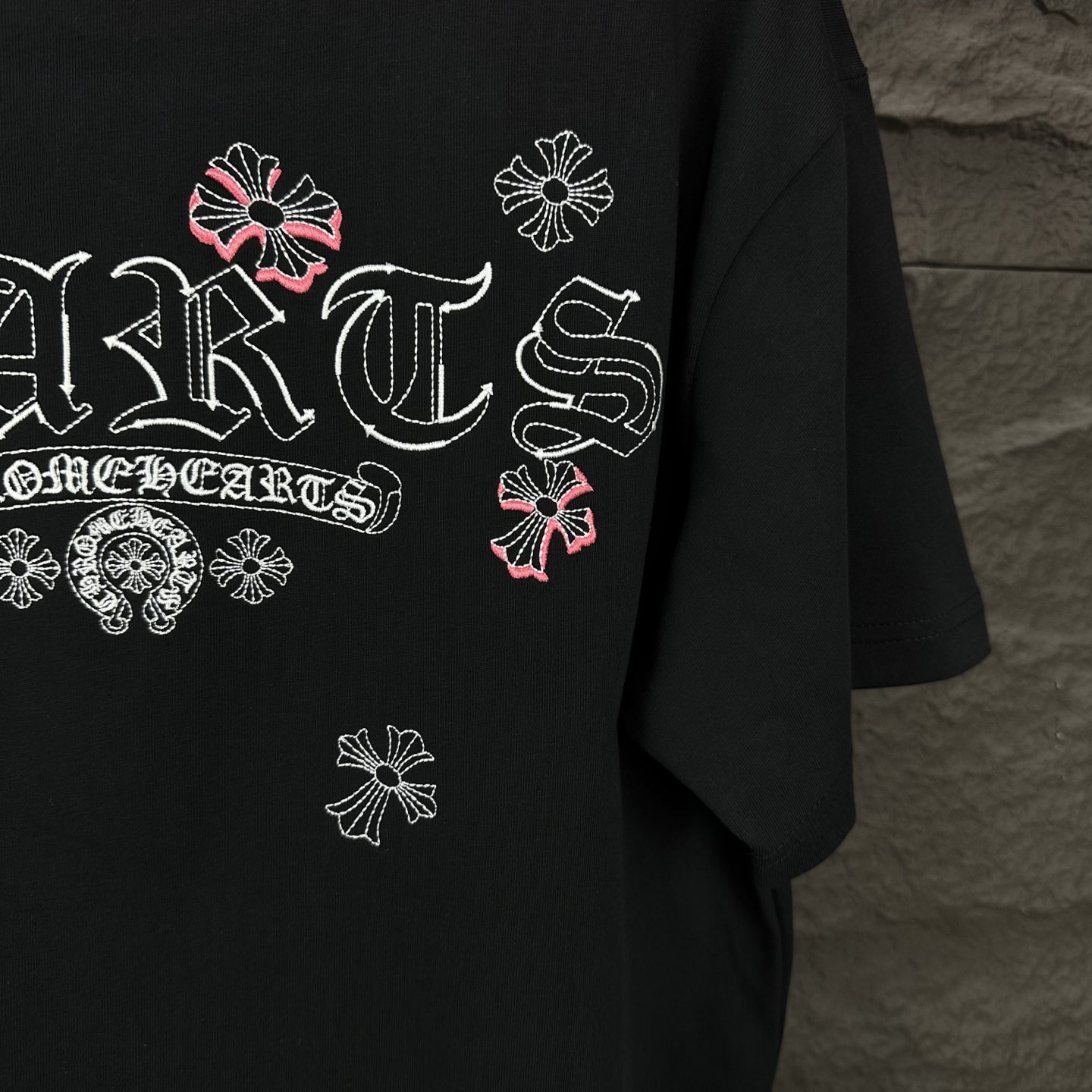 Chrome Hearts Camiseta de Manga Corta con Logo Bordado Unisex, Moda 2025 8 i1746196305794 3636 0 6