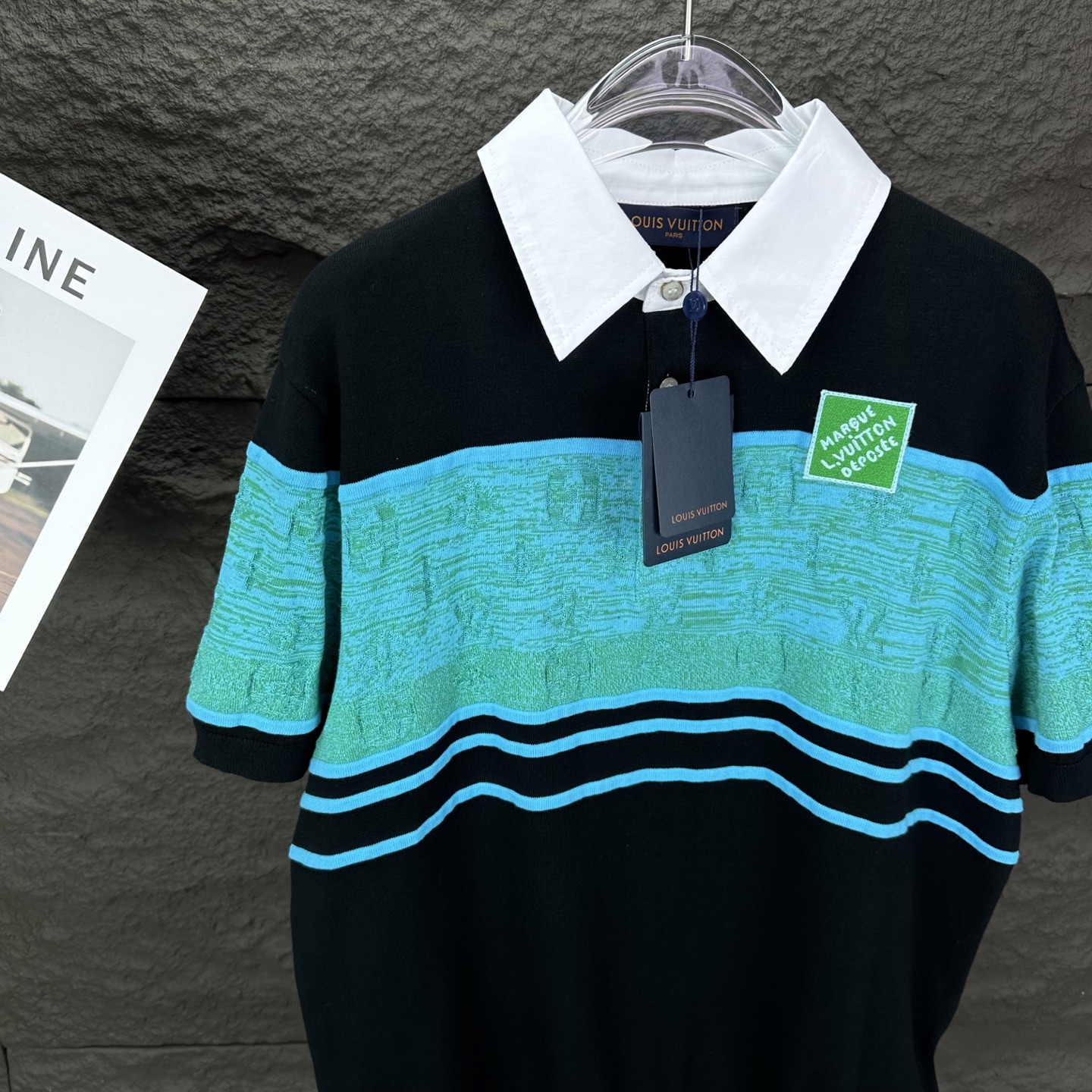 Louis Vuitton Polo de Punto con Logo Jacquard en Contraste para Parejas 7 i1746373333196 7445 0 5