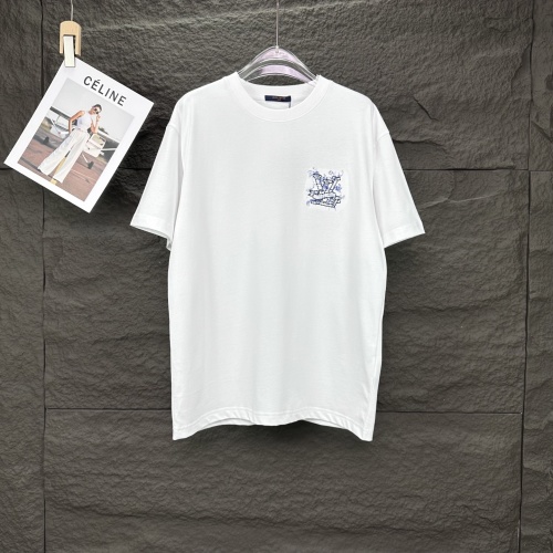 Louis Vuitton 2025 Embroidered Logo Short Sleeve T-Shirt - Unisex 1 Louis Vuitton 2025 Embroidered Logo Short Sleeve T-Shirt – Unisex