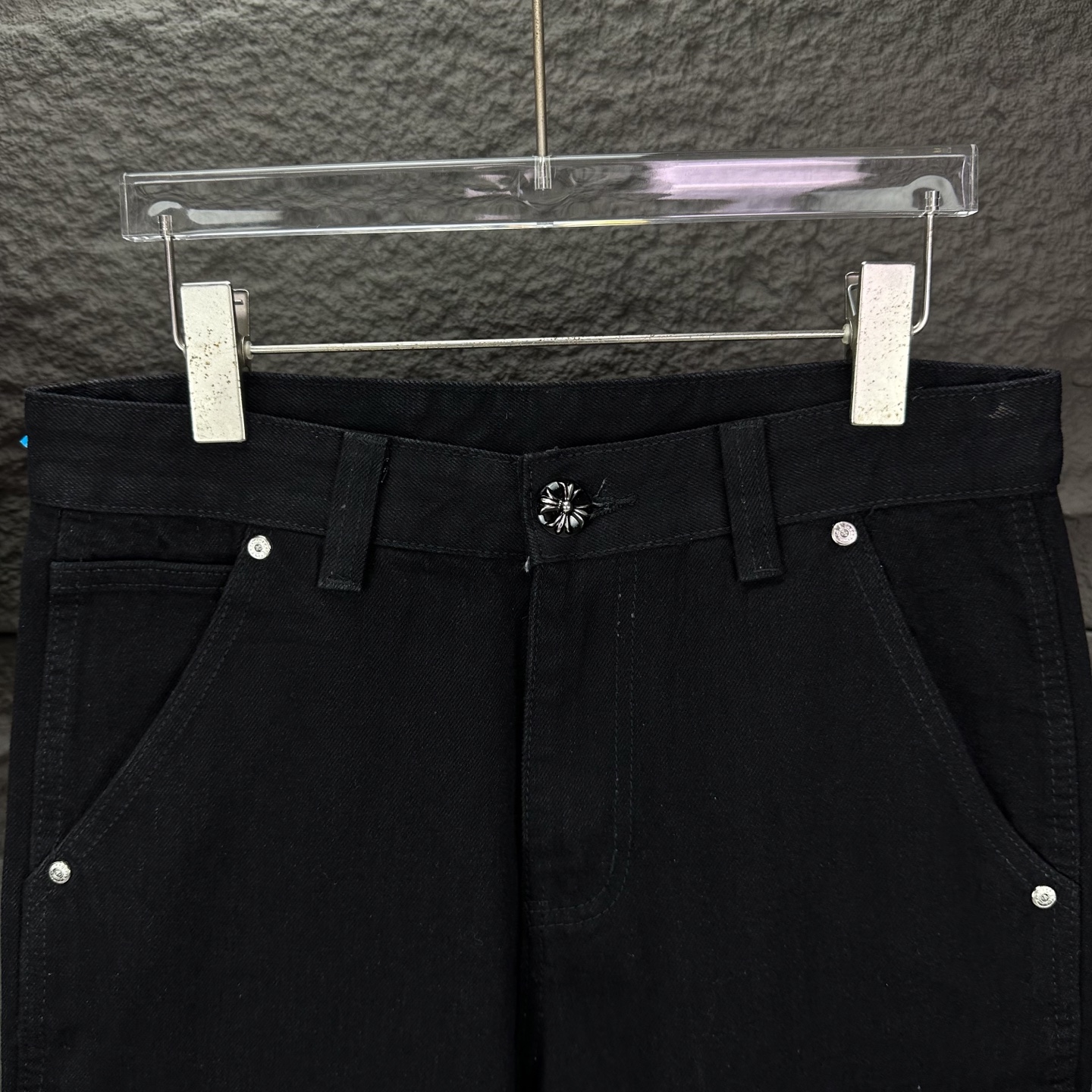 Chrome Hearts 克罗心2025新款伐木彩色涂鸦印花十字架拼皮 水洗牛仔裤