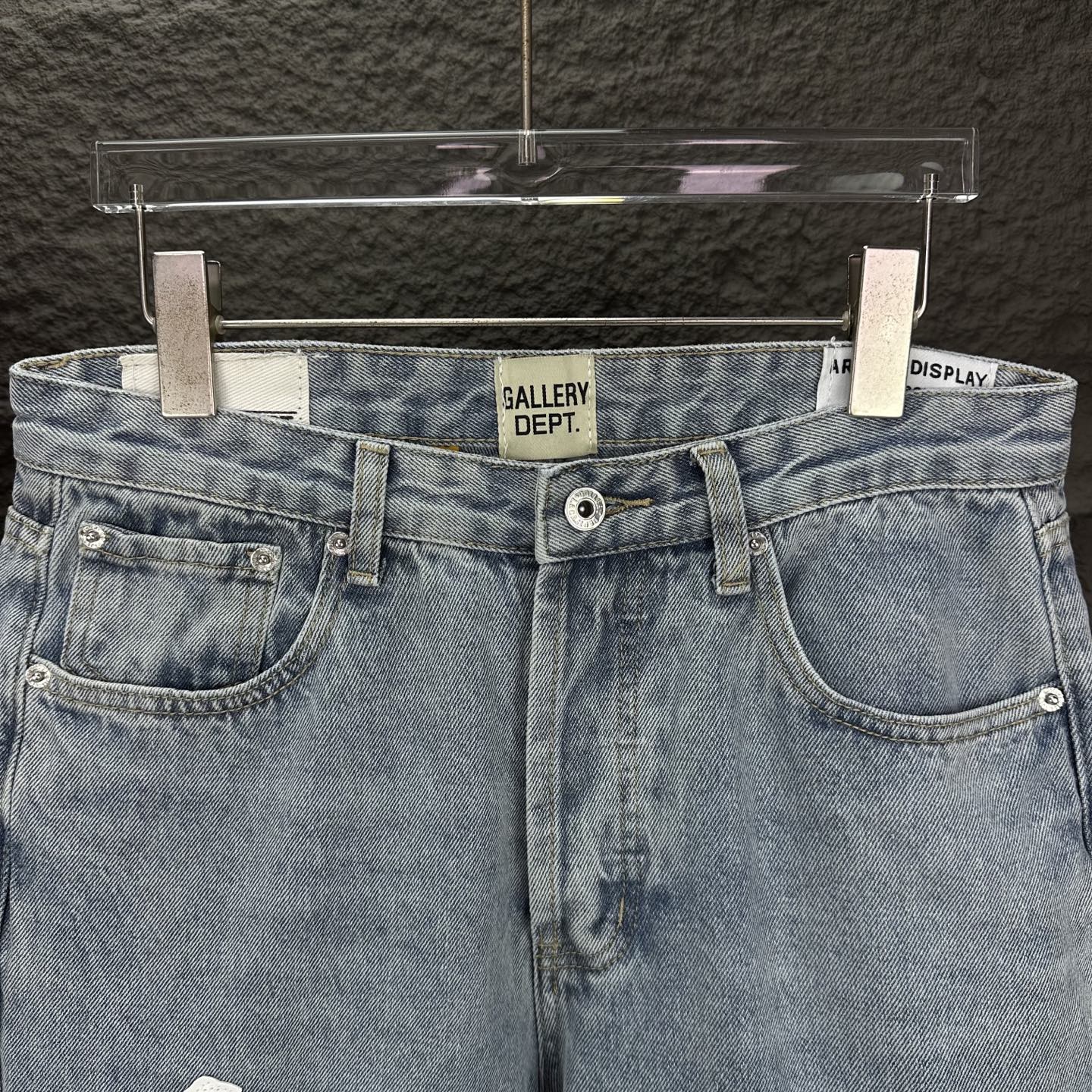 Chrome Hearts GALLERY DEPT. &克罗心联名2025新款拼接白色十字架拼皮 微喇牛仔裤