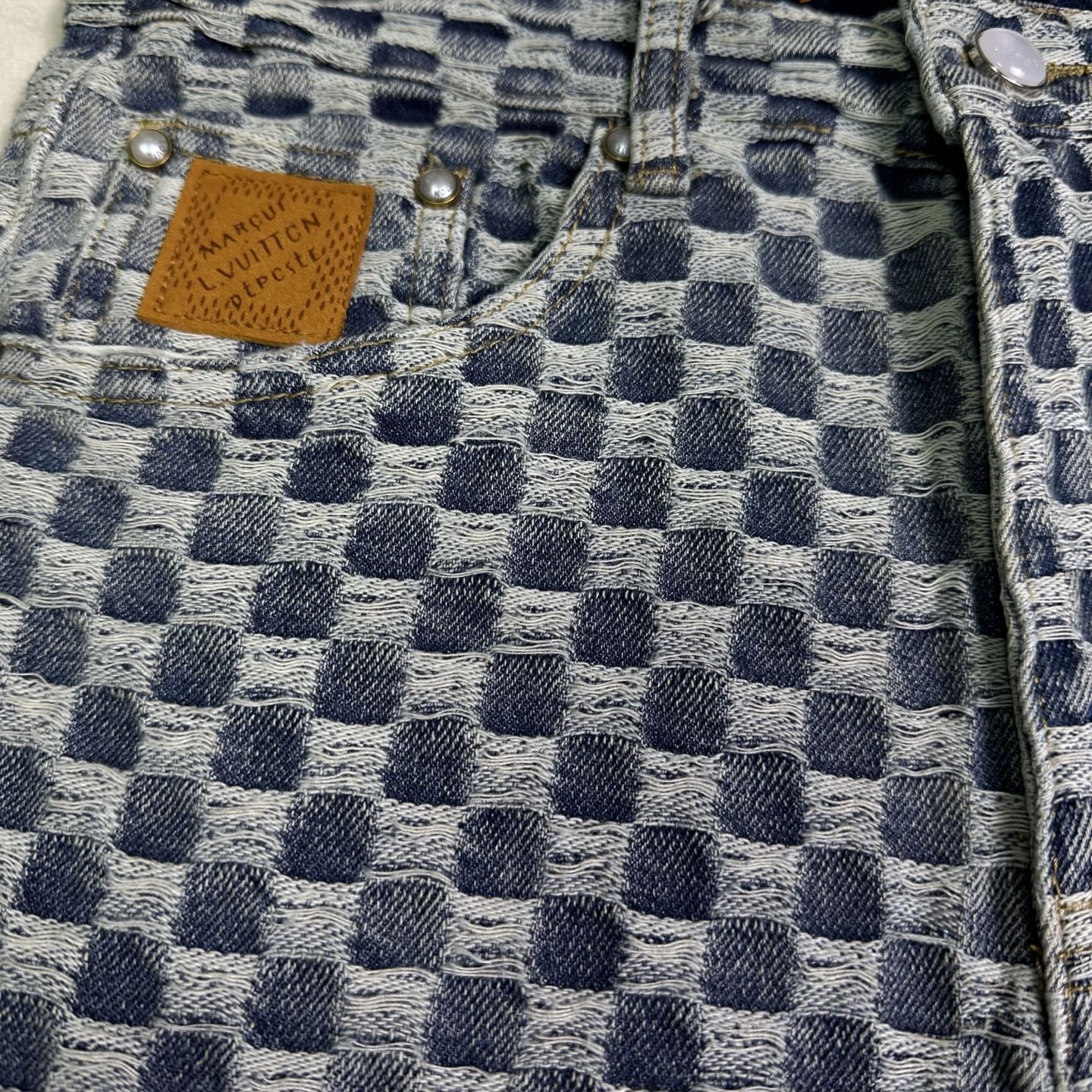 驴家联名2025新款迷你棋盘格情侣款水洗牛仔裤 🔥高版本🔥高版本🔥顶级天花板品质 不同水洗质感的款式，对