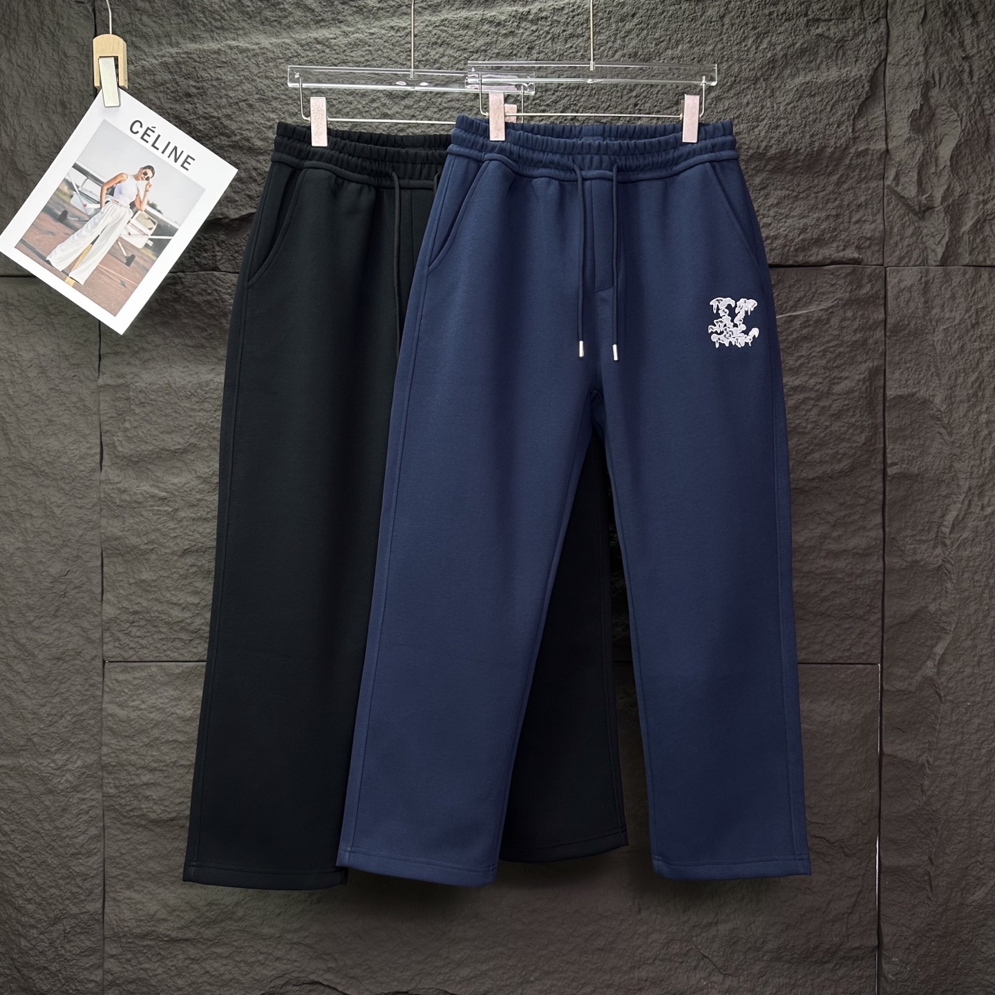 驴家2025新款刺绣字母logo情侣款宽松直筒长裤🔥高版本🔥高版本🔥原版面料 数码直喷印花工艺 网红明星