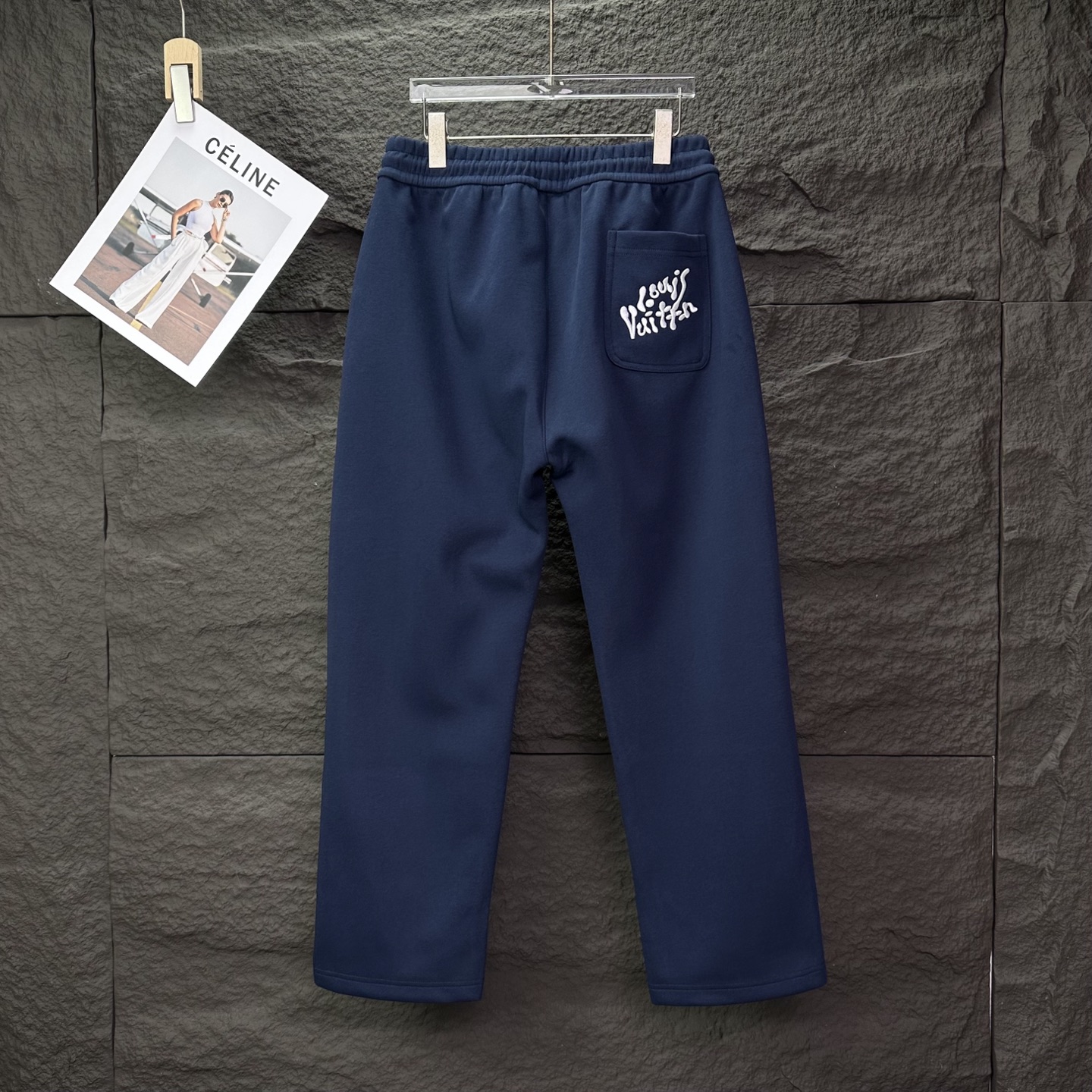 驴家2025新款刺绣字母logo情侣款宽松直筒长裤🔥高版本🔥高版本🔥原版面料 数码直喷印花工艺 网红明星