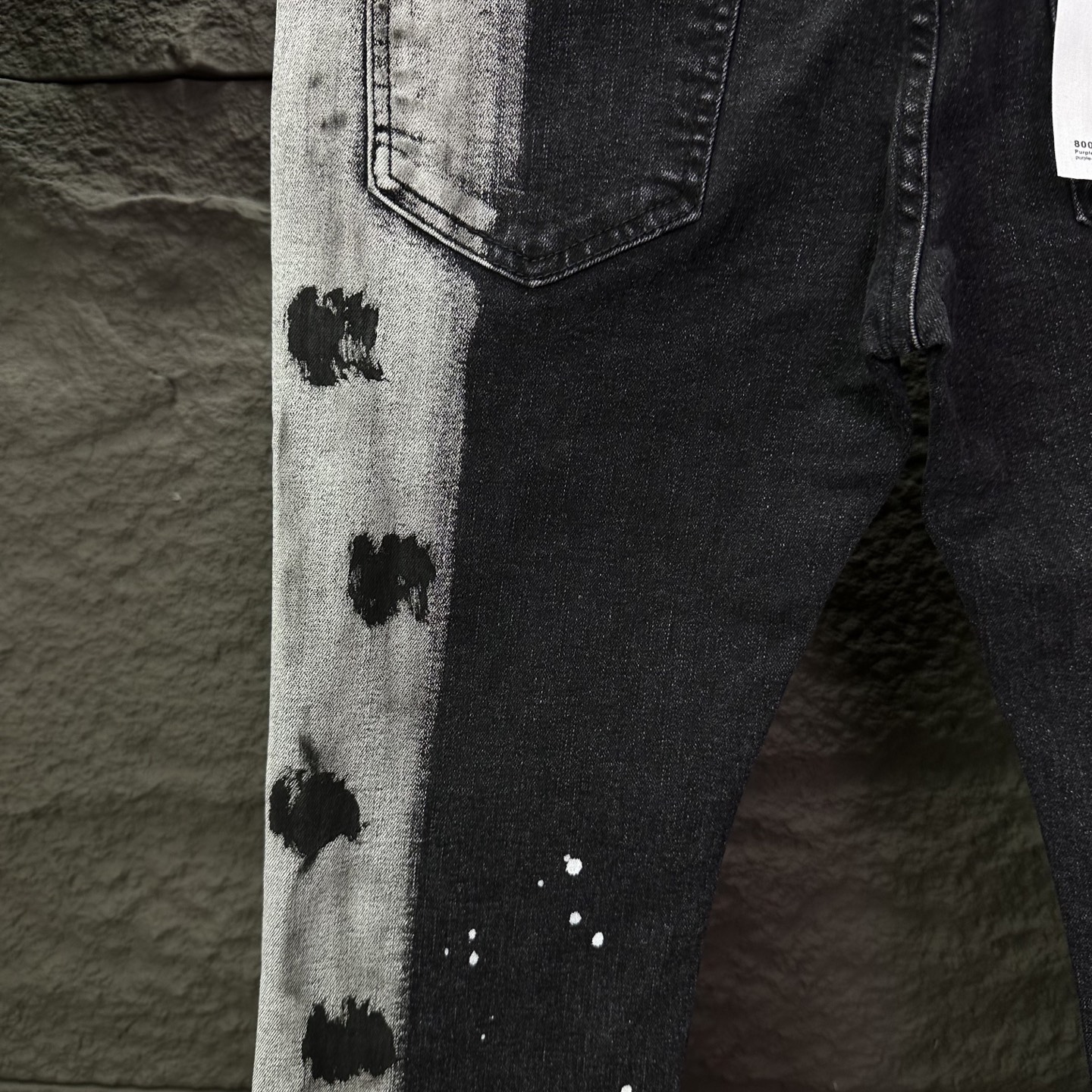 PURPLE BRAND 2025新款重工撞色泼墨情侣款水洗宽松微喇牛仔裤 🔥高版本🔥高版本🔥顶级天花板