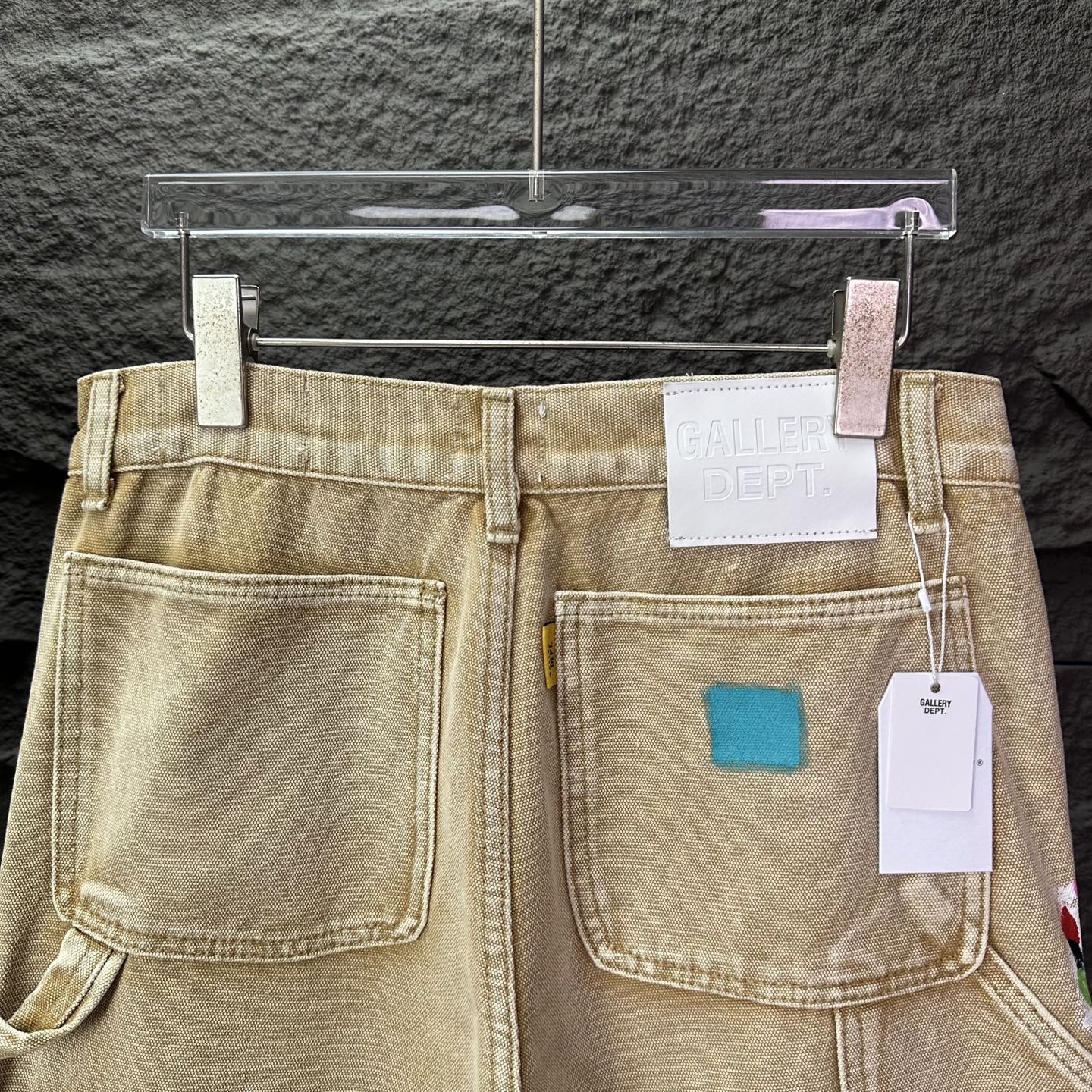 GALLERY DEPT. &克罗心联名2025新款泼墨手绘拼接多口袋情侣款宽松水洗微喇牛仔裤 🔥高版本