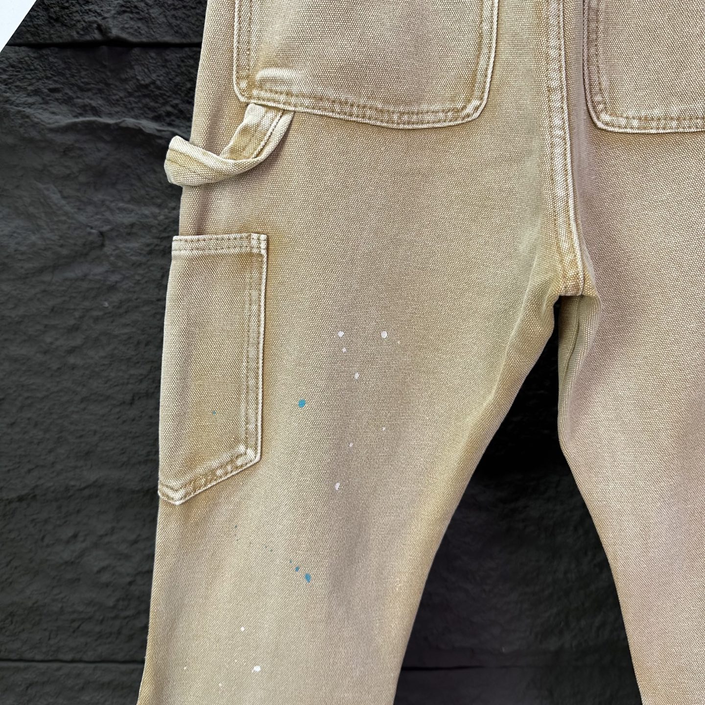 GALLERY DEPT. &克罗心联名2025新款泼墨手绘拼接多口袋情侣款宽松水洗微喇牛仔裤 🔥高版本