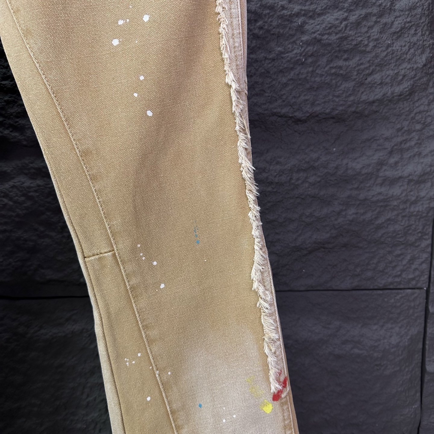 GALLERY DEPT. &克罗心联名2025新款泼墨手绘拼接多口袋情侣款宽松水洗微喇牛仔裤 🔥高版本