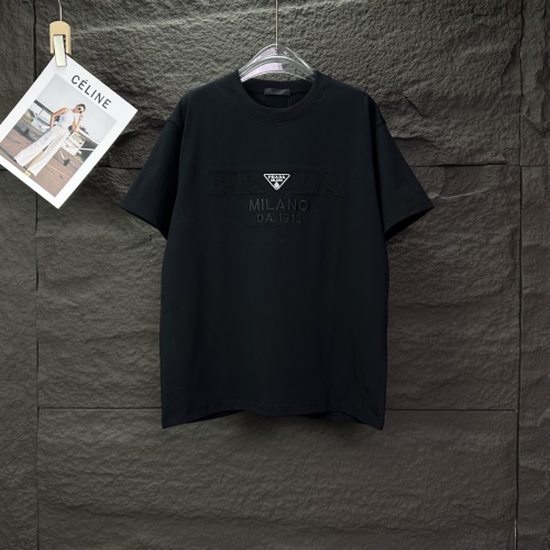 Prada Milano DA.1913 Embroidered Logo Short Sleeve Couple T-Shirt 1 Prada Milano DA.1913 Embroidered Logo Short Sleeve Couple T-Shirt