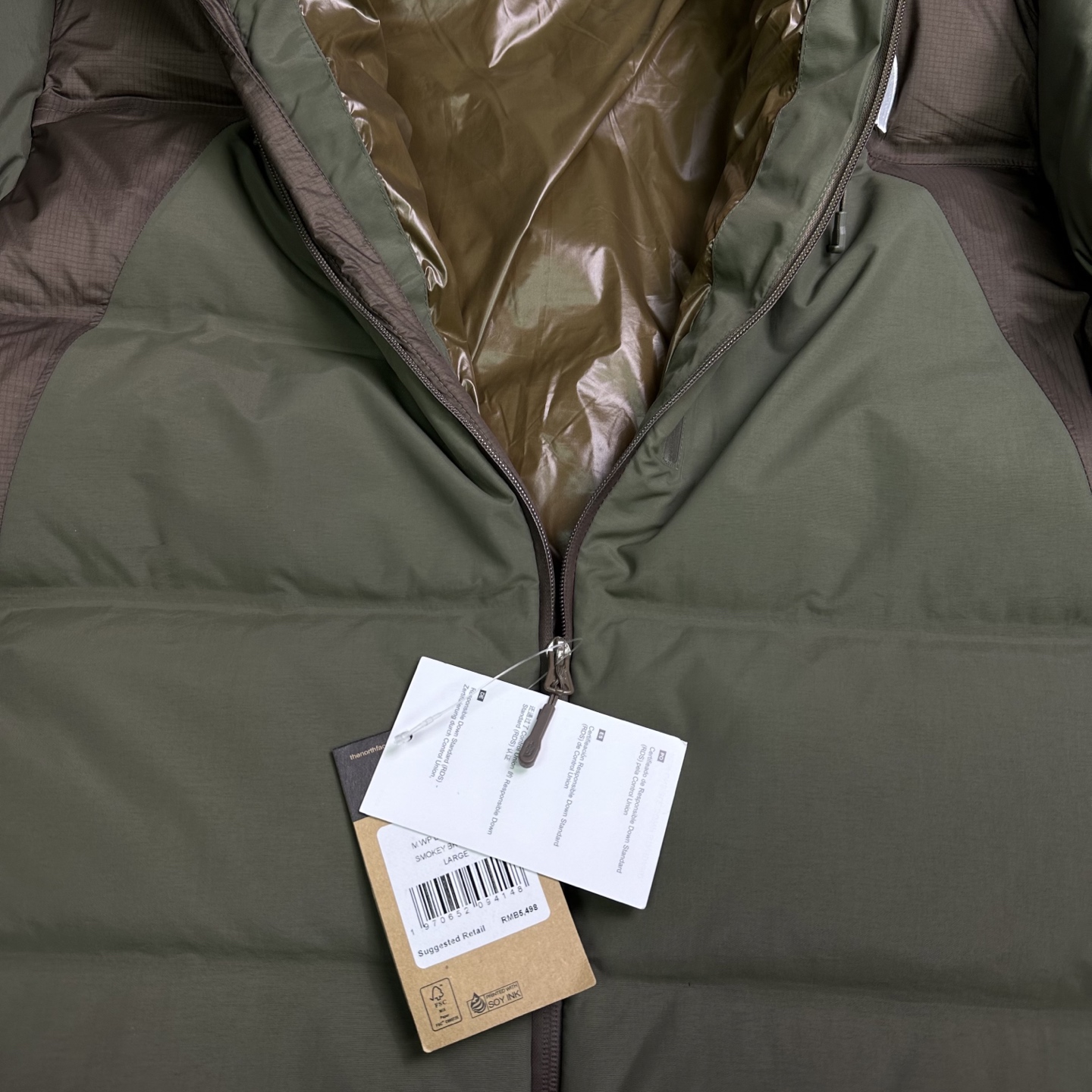 The North Face P980 カップル向け刺繍ロゴデザインのダウンジャケット