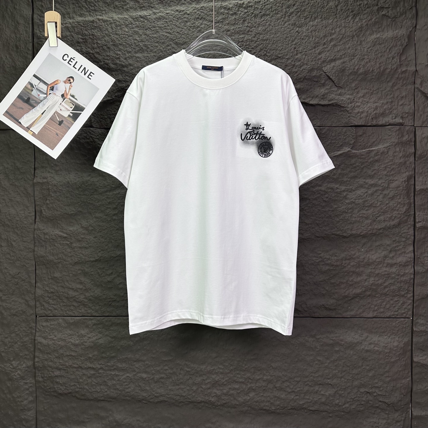 P90 Lujia 2026 nueva camiseta de manga corta con letras bordadas de inyección de tinta estilo pareja 🔥Versión alta🔥Ve…