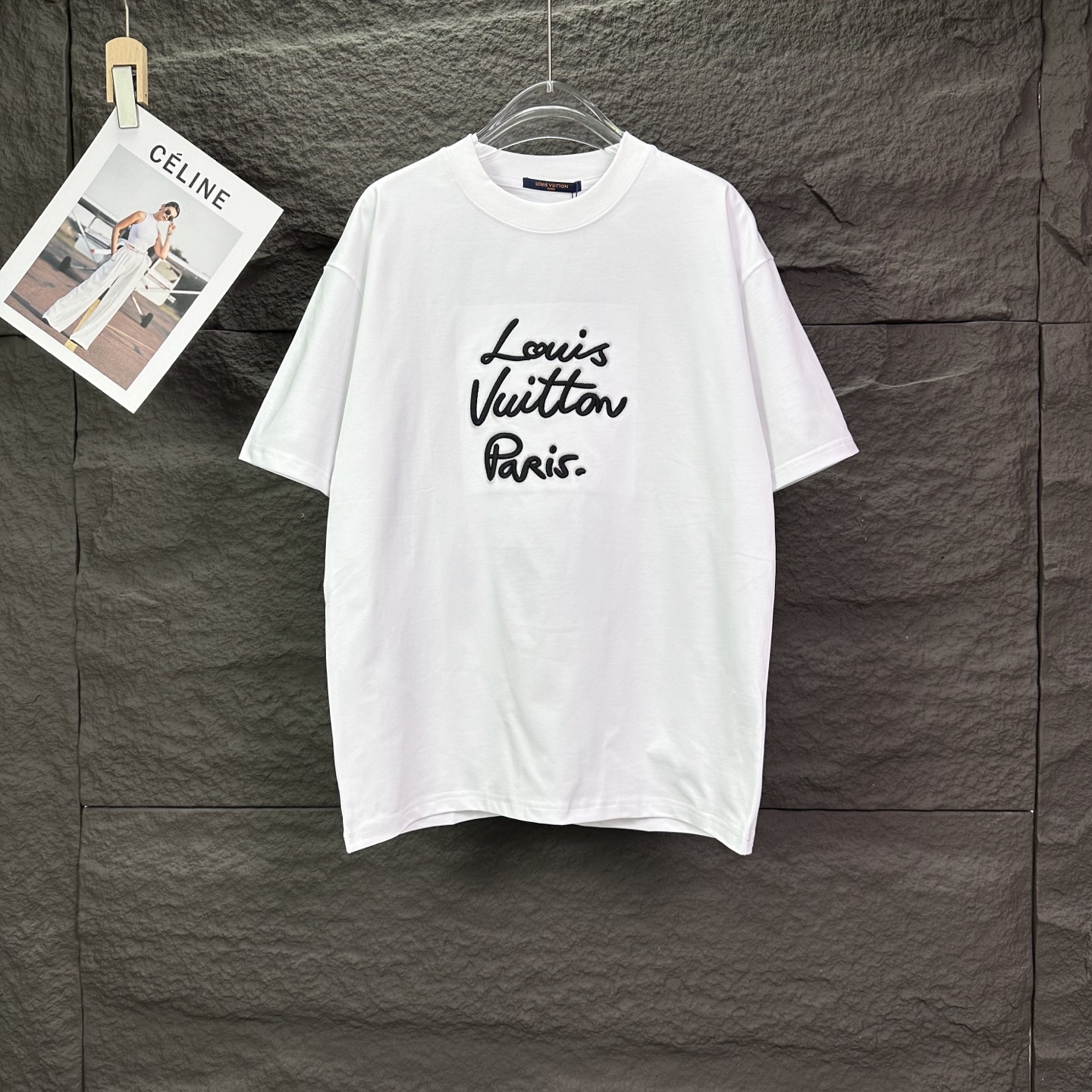 P80 Lujia 2026 nuevo bordado🪡Camiseta de manga corta estilo pareja con letras 🔥Versión alta🔥Versión alta🔥Tejido ori…