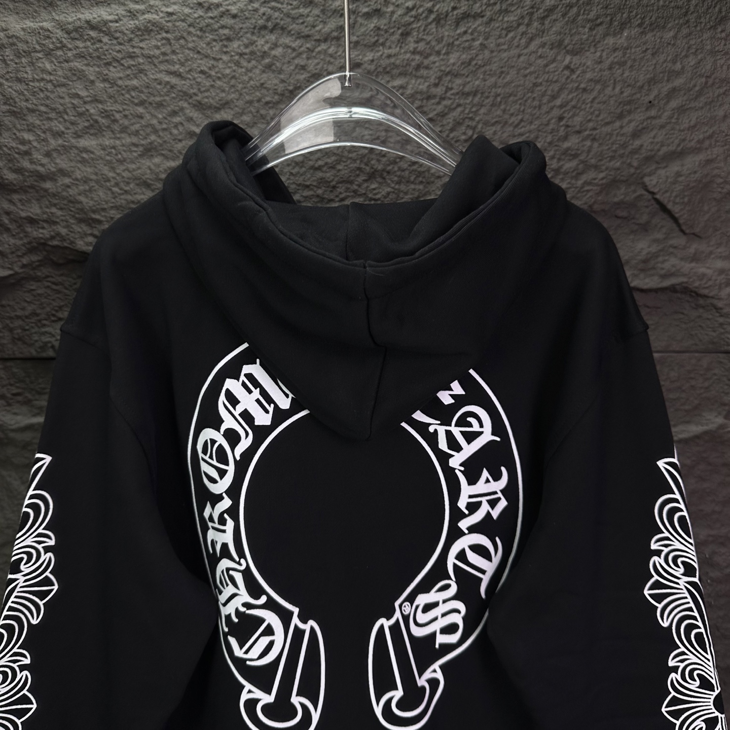 Chrome Hearts 克罗心2026新款梵文马蹄印花 连帽拉链外套