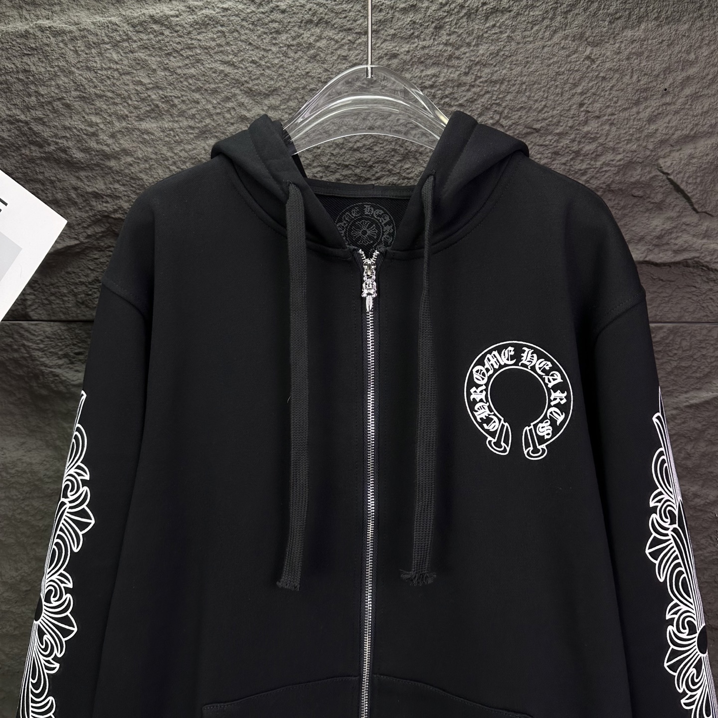 Chrome Hearts 克罗心2026新款梵文马蹄印花 连帽拉链外套