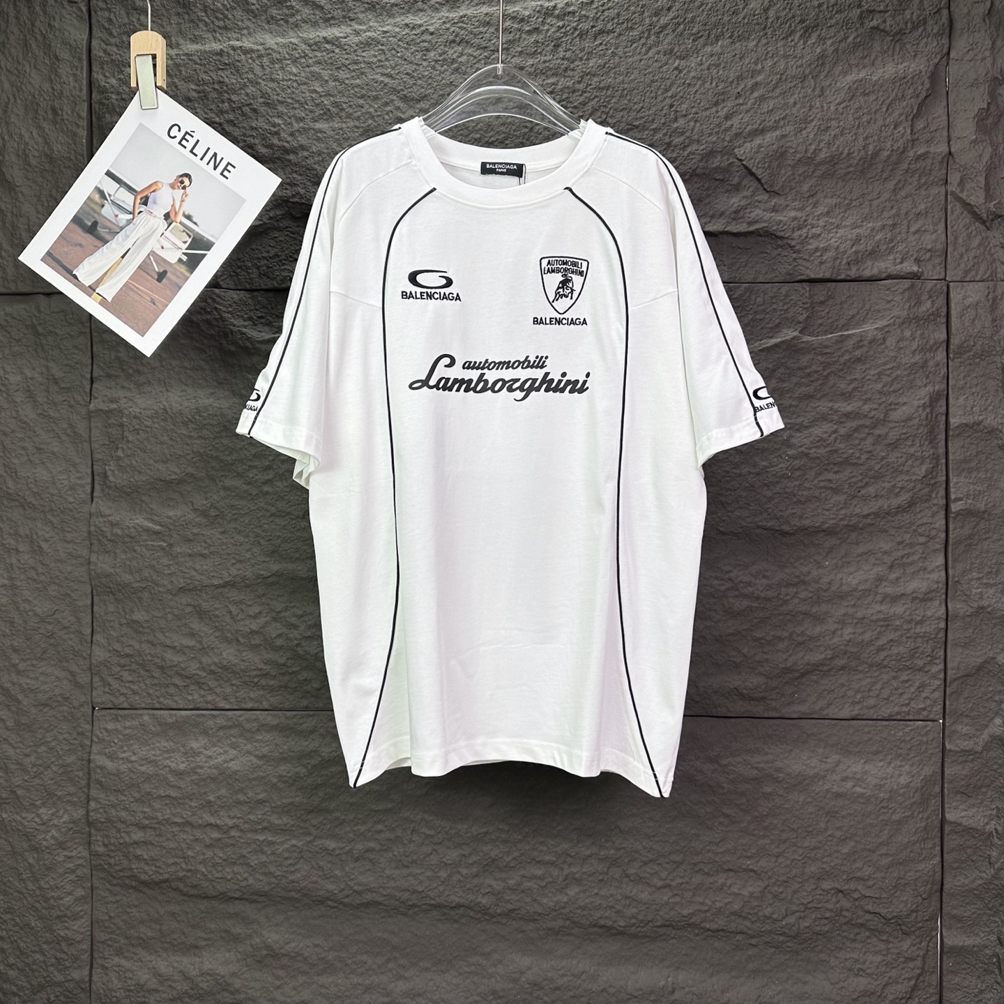 P105 🌈 Camiseta de manga corta unisex con estampado de letras combinadas Balenciaga 2026 nuevo modelo, 🔥versión alta�…